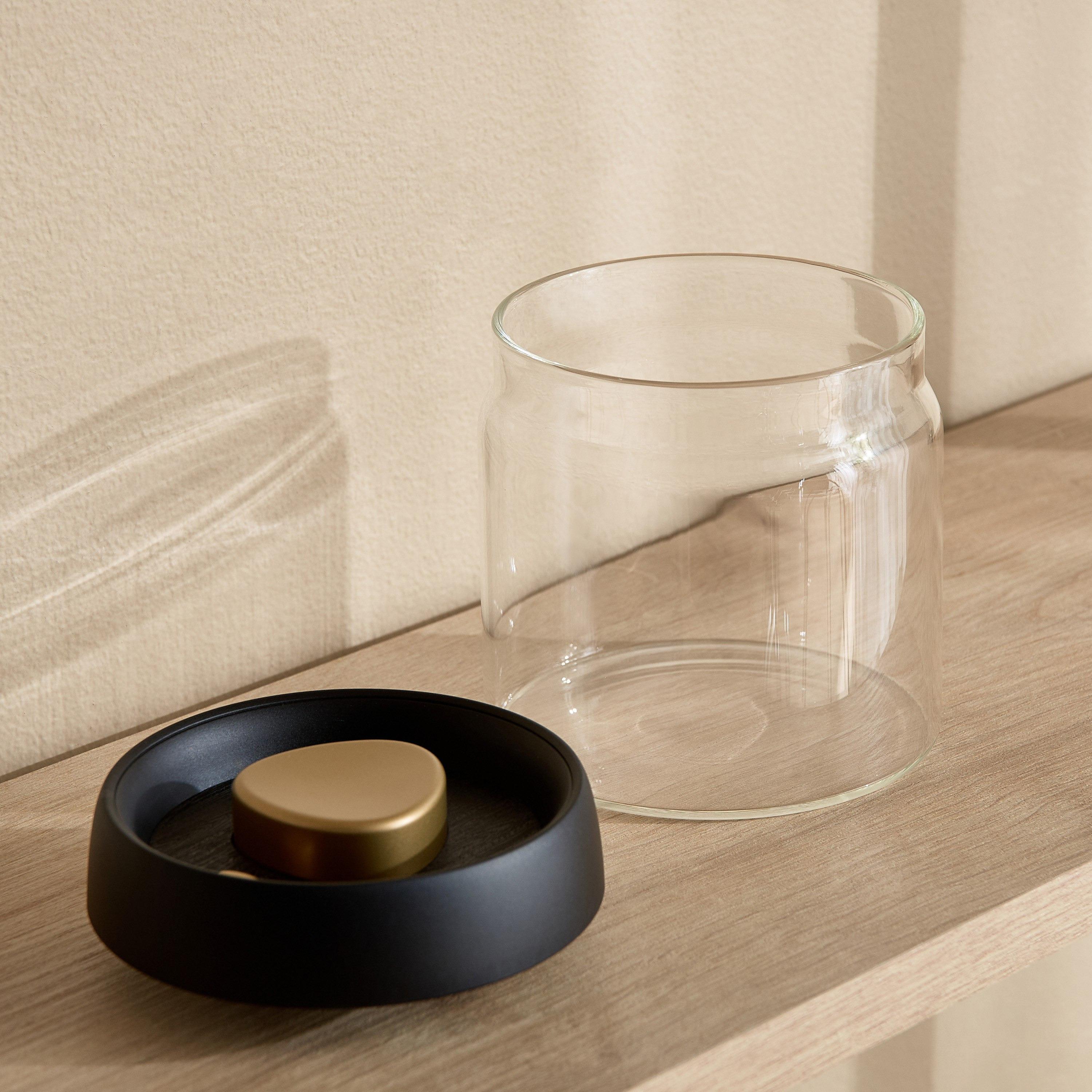 Zen Small Borosilicate Glass Storage Jar with Vacuum Lid - 10x10 cm-hbxhomeware-hbxkitchen-image-5
