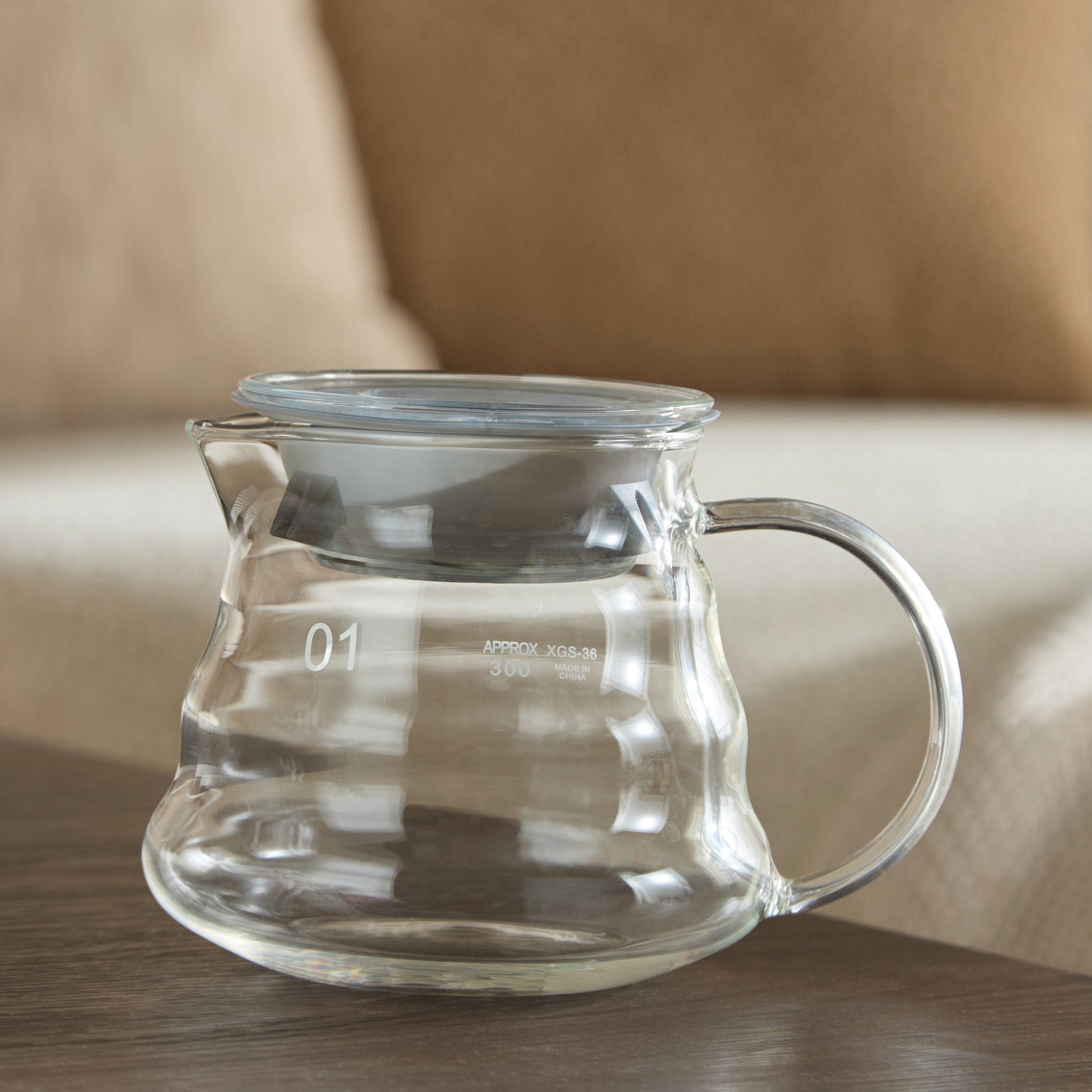 إبريق قهوة بزجاج بوروسيليكات مقاوم للحرارة  من زين - ‎300 مل‎-hbxhomeware-diningandtabletop-coffeeandteasets-image-4