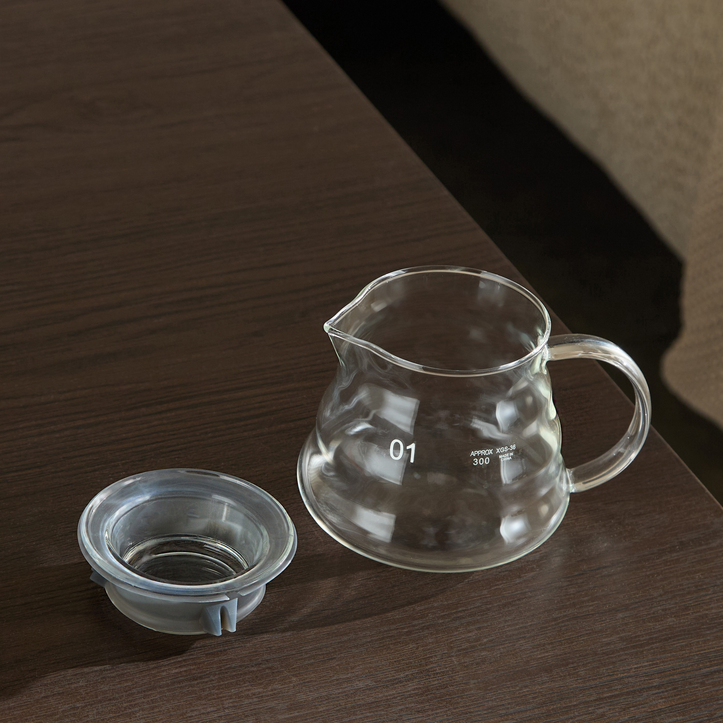 إبريق قهوة بزجاج بوروسيليكات مقاوم للحرارة  من زين - ‎300 مل‎-hbxhomeware-diningandtabletop-coffeeandteasets-image-5