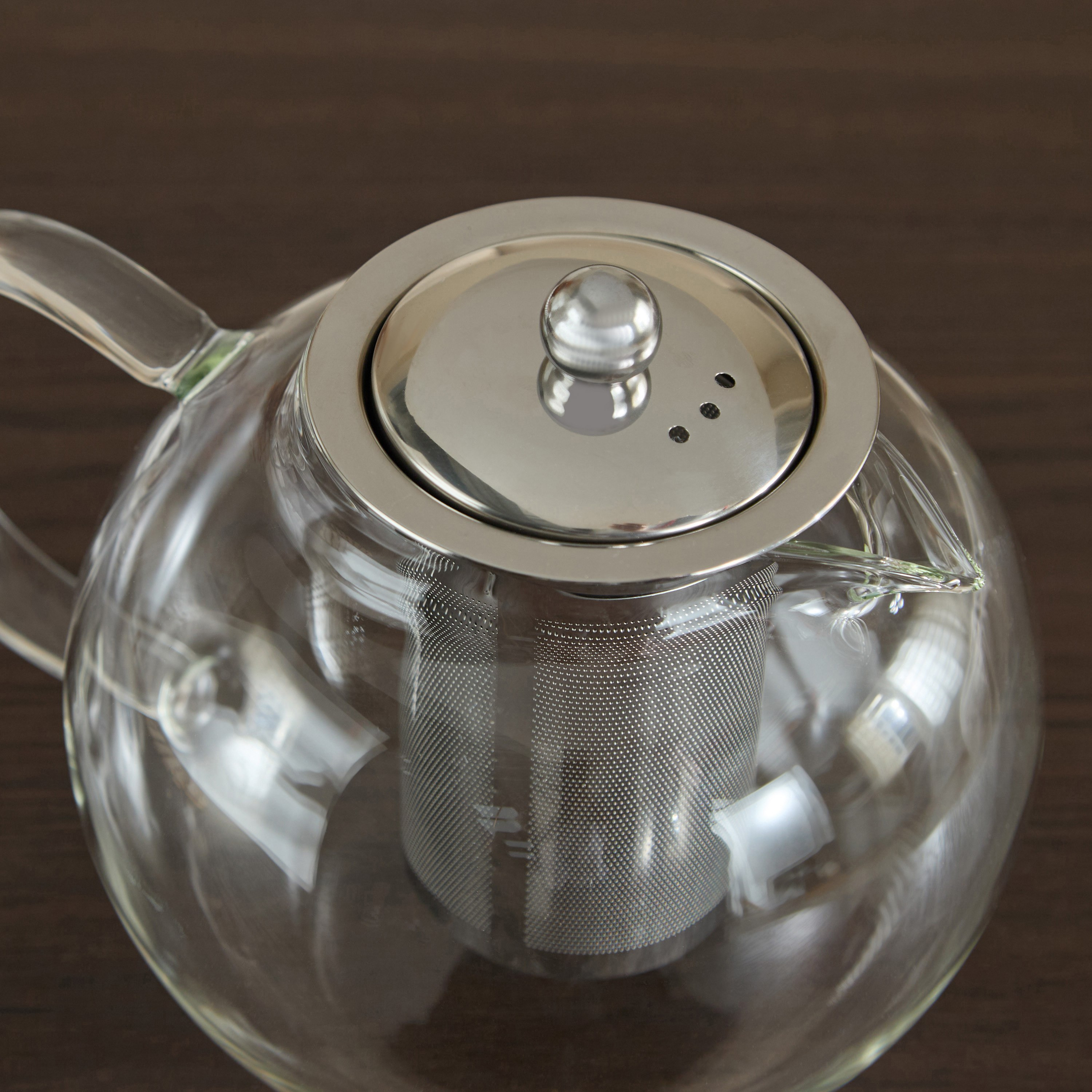 Zen Borosilicate Glass Spherical Shaped Teapot with Removable Infuser - 1.3 L-hbxhomeware-diningandtabletop-coffeeandteasets-image-6