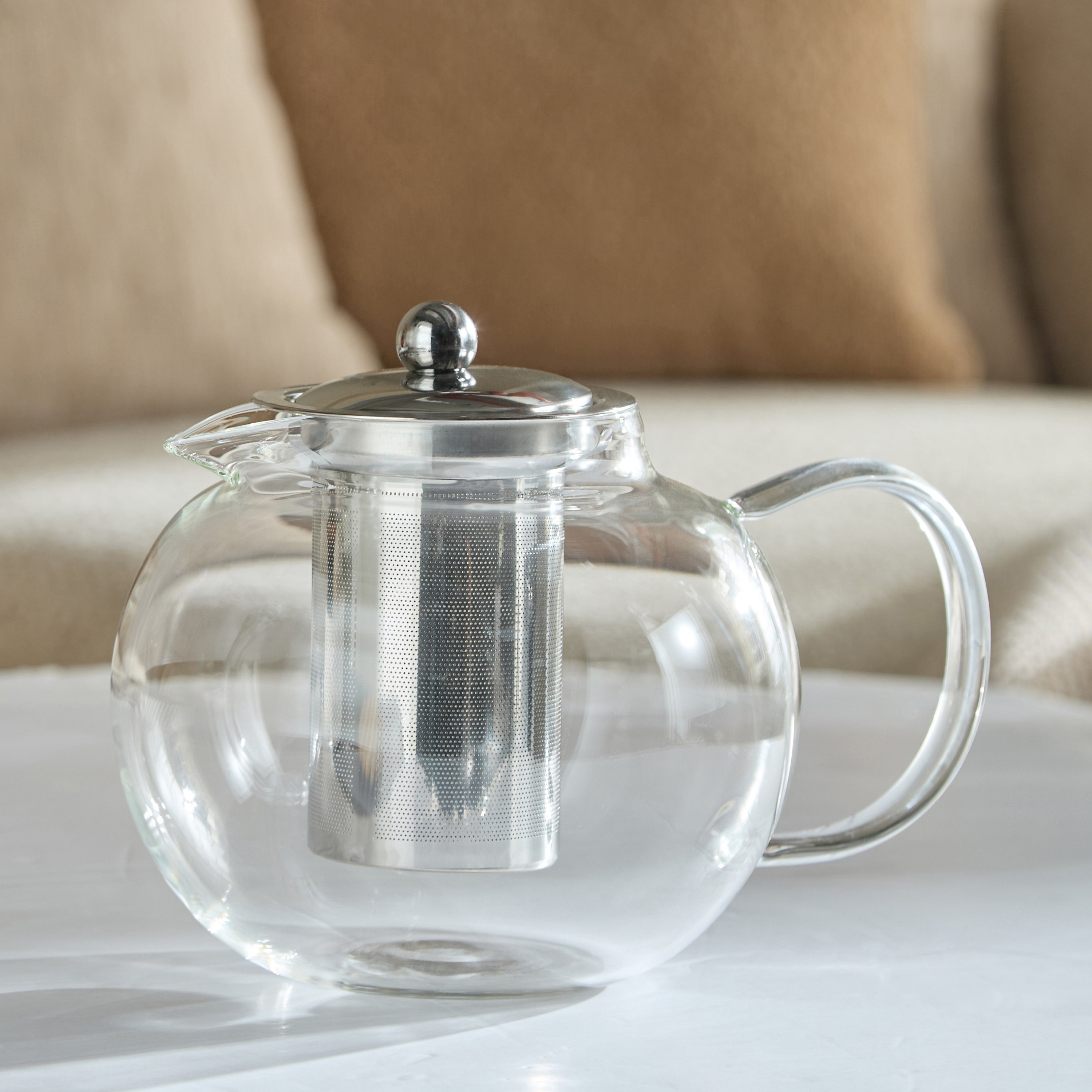 Zen Borosilicate Glass Spherical Shaped Teapot with Removable Infuser - 1.3 L-hbxhomeware-diningandtabletop-coffeeandteasets-image-7