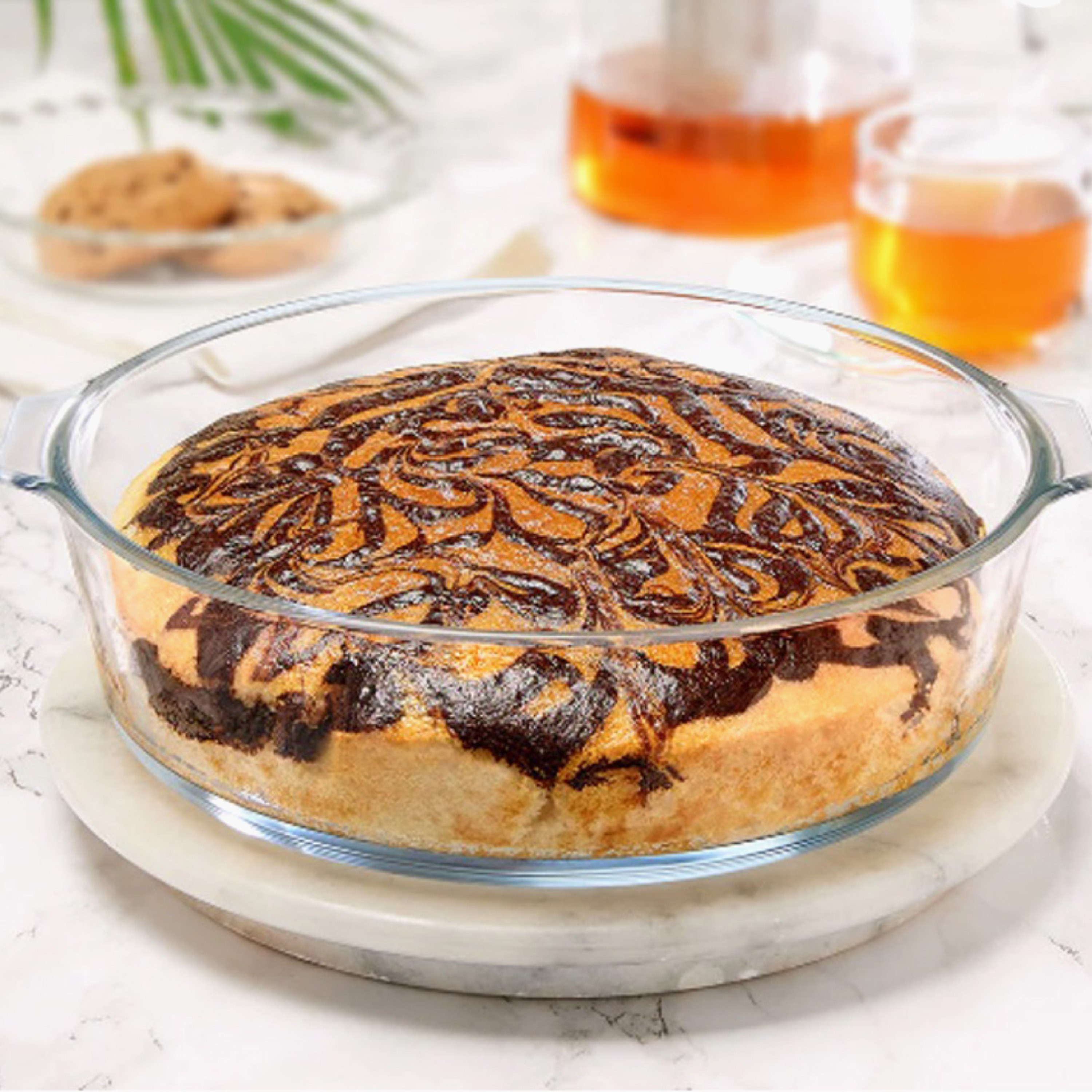 صحن فطائر زجاجي بمقابض من صفا - 800 مل-hbxkitchen-bakeware-image-2