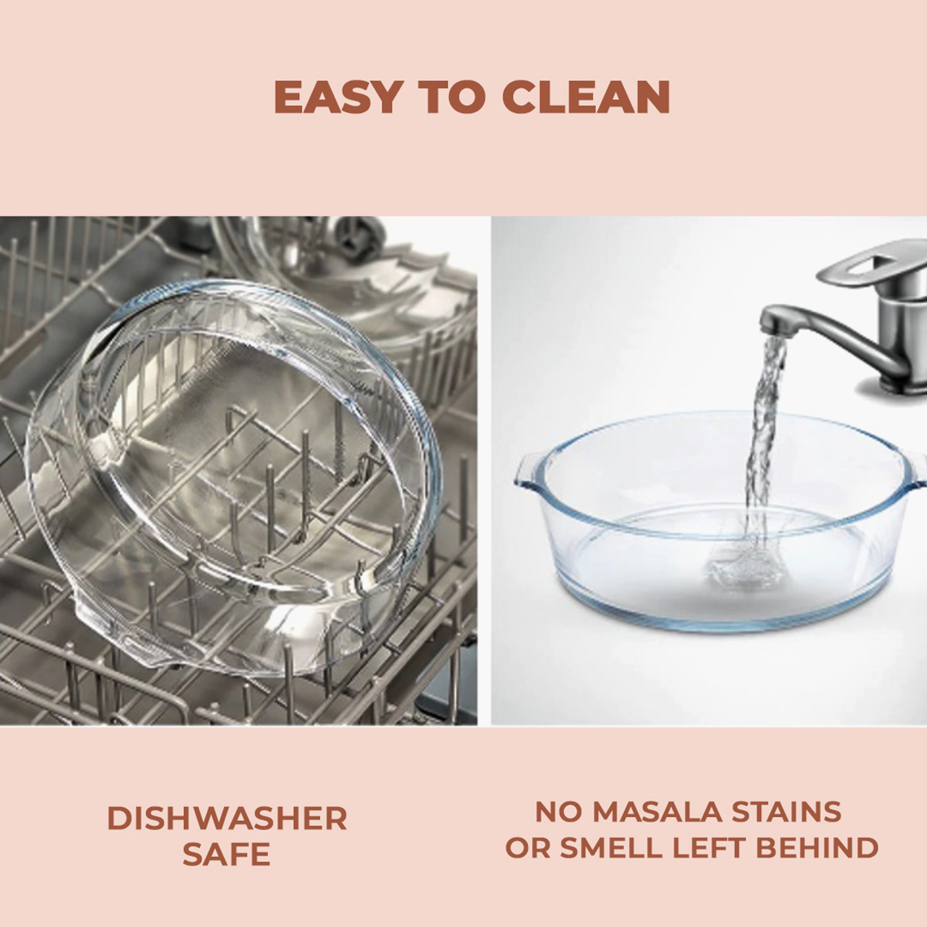 صحن فطائر زجاجي بمقابض من صفا - 800 مل-hbxkitchen-bakeware-image-4