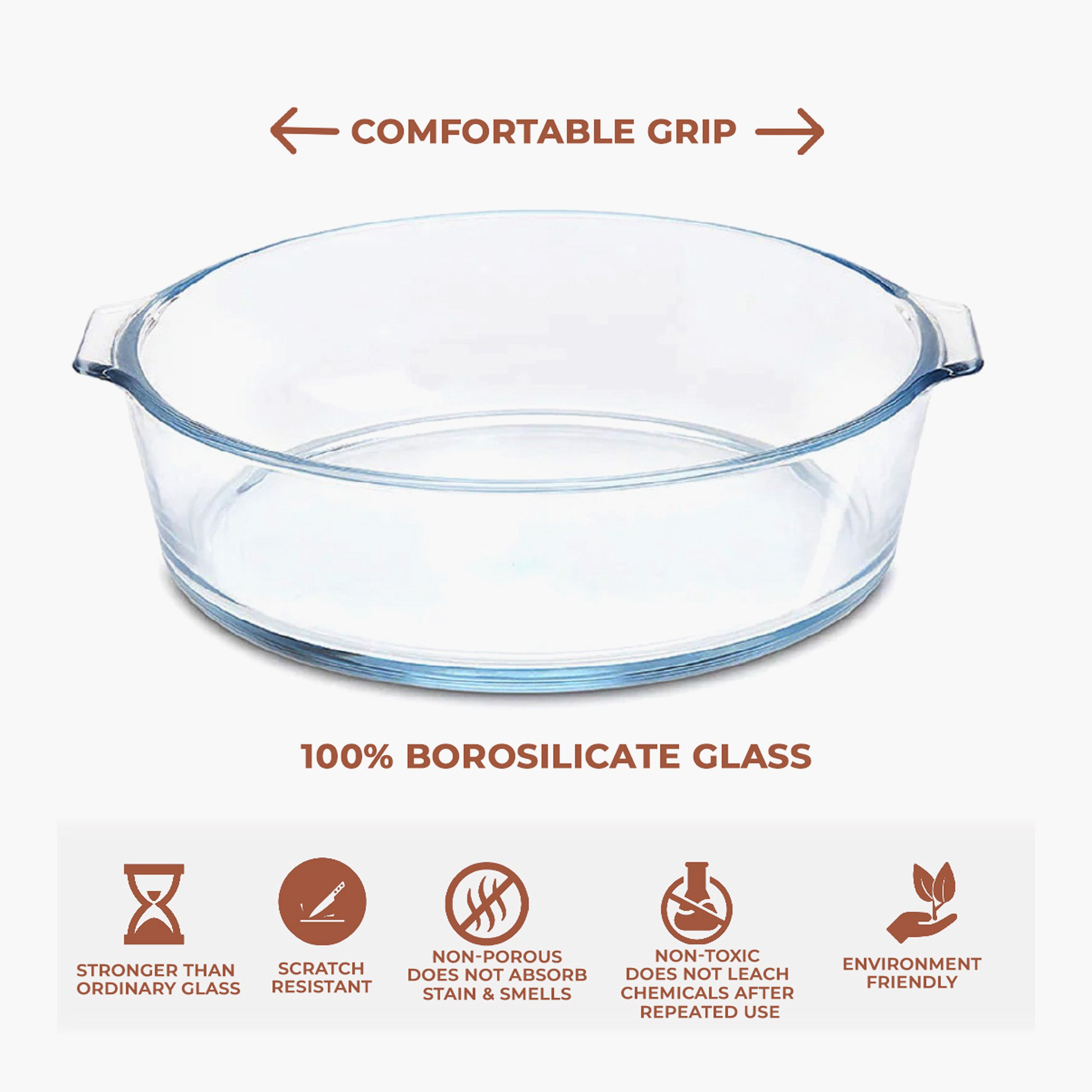 صحن فطائر زجاجي بمقابض من صفا - 800 مل-hbxkitchen-bakeware-image-6