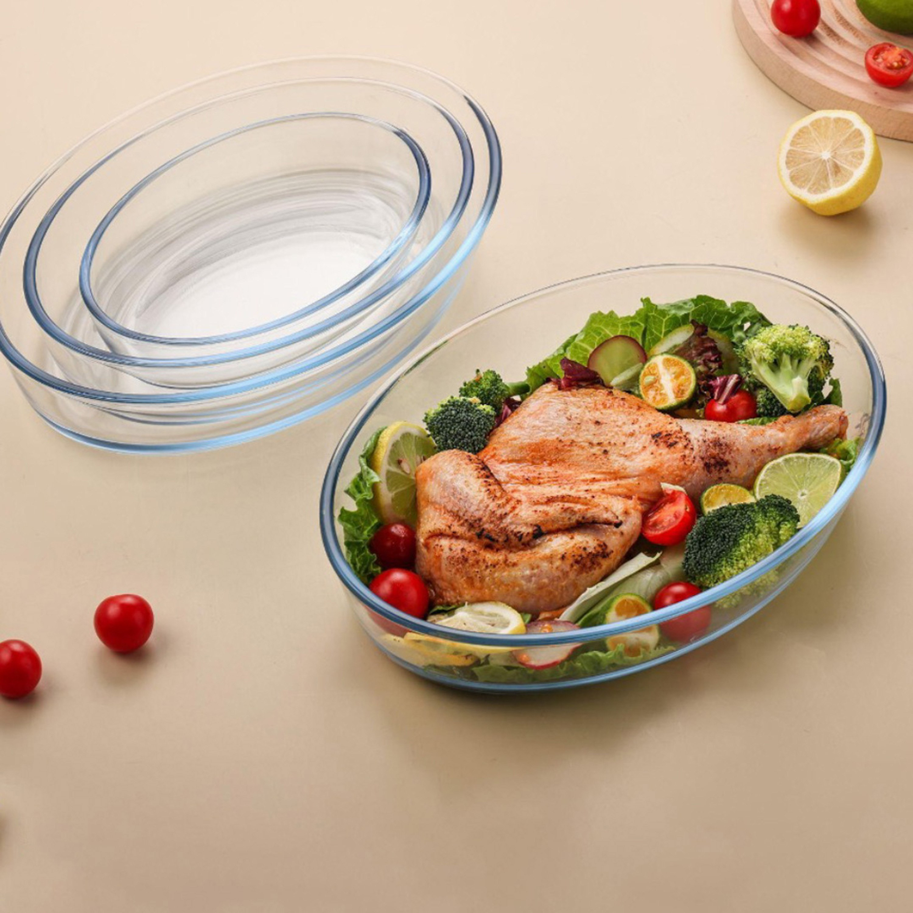 طقم صواني خبز بيضاوية 3 قطع من صفا-hbxkitchen-bakeware-image-3