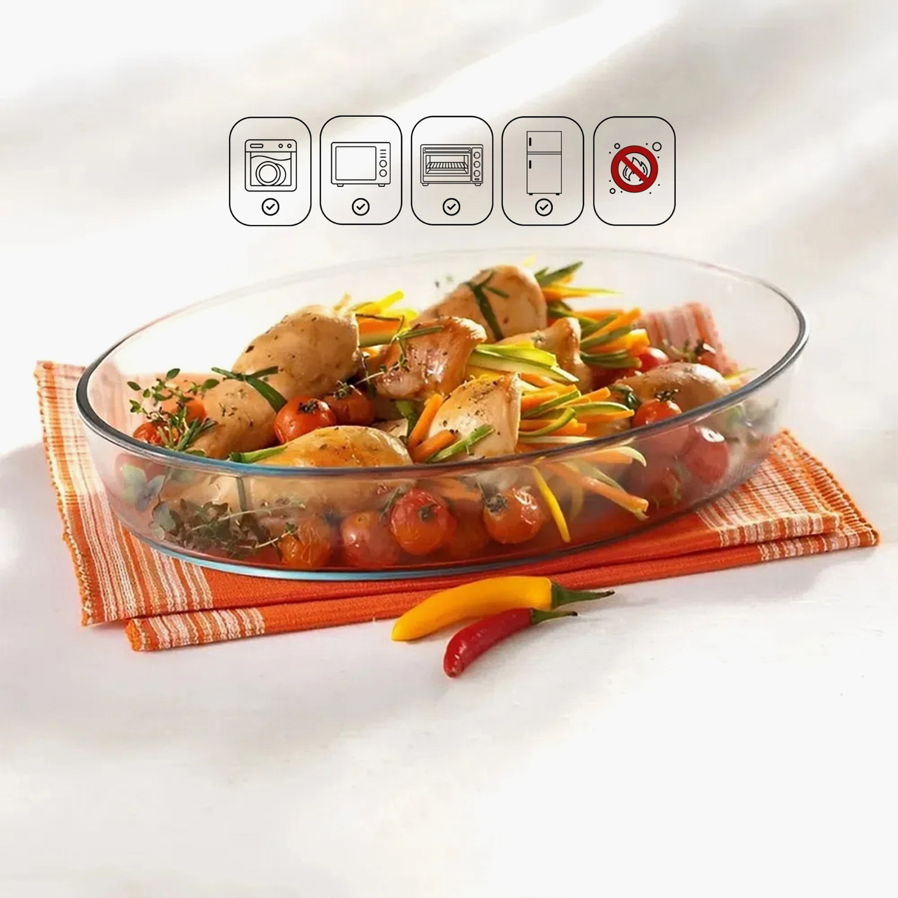 Safa Borosilicate Glass Baking Dish - Set of 3-hbxkitchen-bakeware-image-4