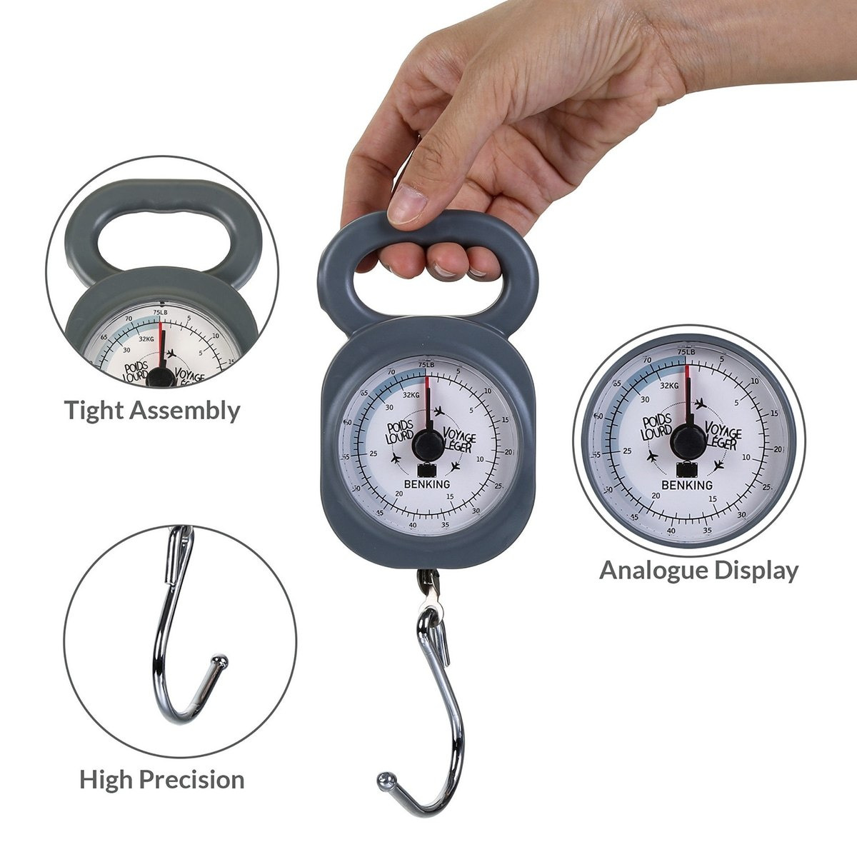Safa Analog Luggage Scale with Hook for Bag Weight up to 35 kg-hbxhomeware-hbxkitchen-image-4