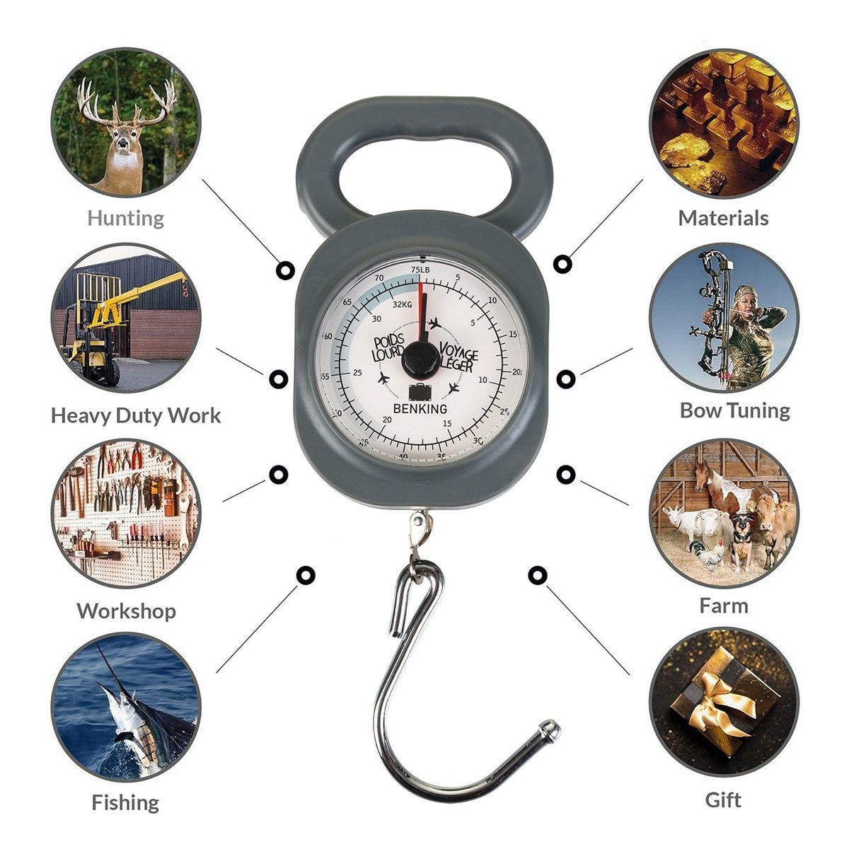 Safa Analog Luggage Scale with Hook for Bag Weight up to 35 kg-hbxhomeware-hbxkitchen-image-5