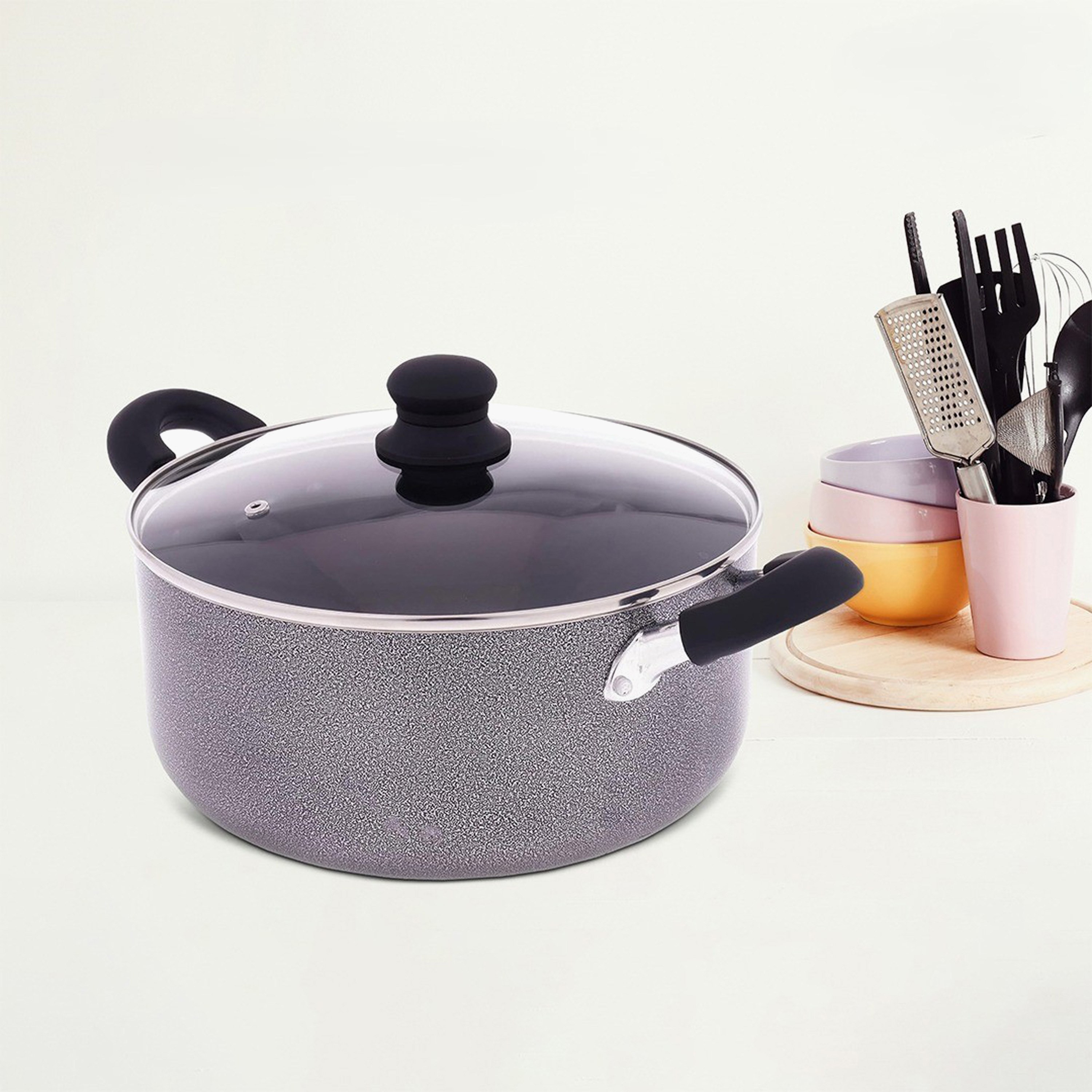 Safa Non-Stick Casserole with Glass Lid-hbxdecorandfurnishings-tabletop-serveware-image-1