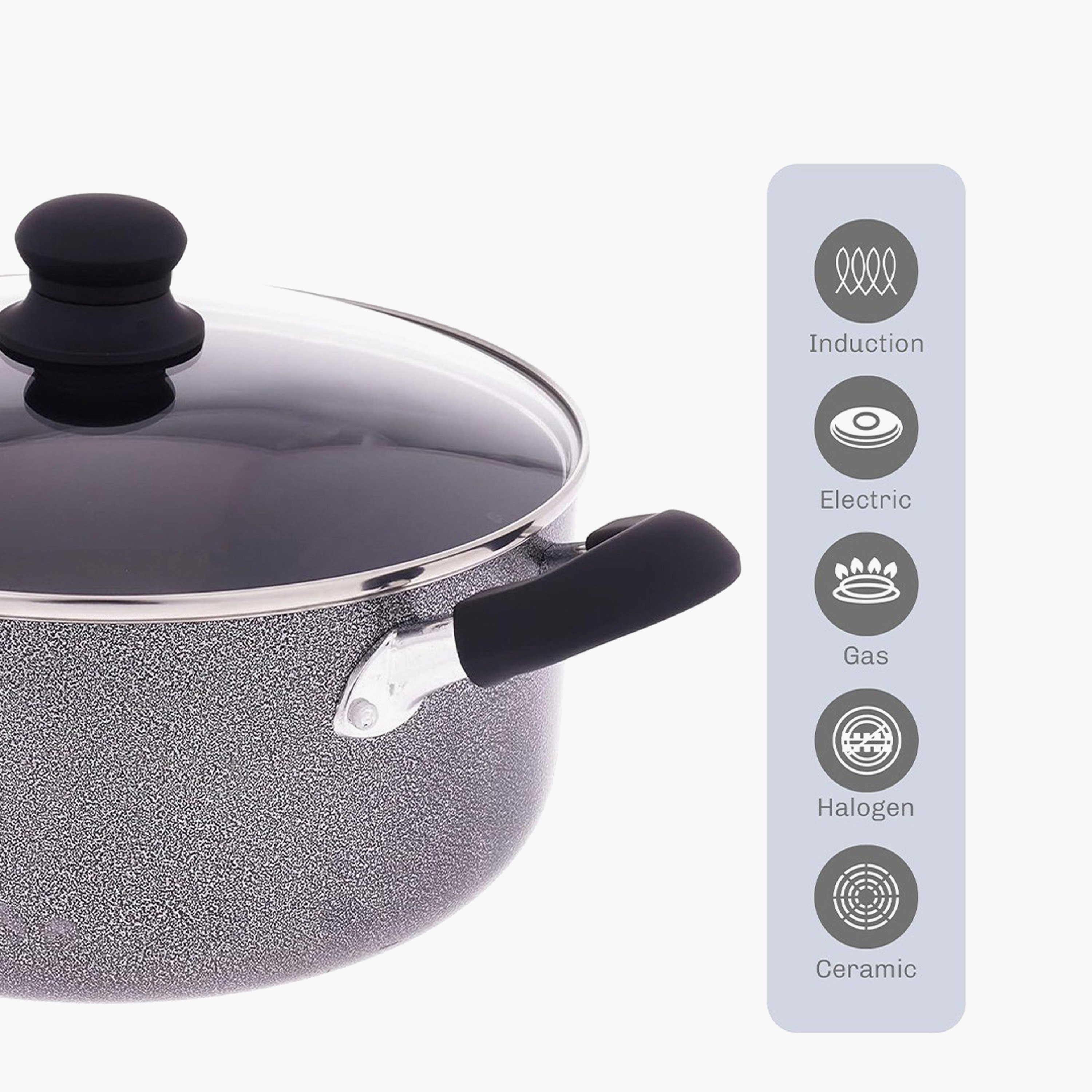 Safa Non-Stick Casserole with Glass Lid-hbxdecorandfurnishings-tabletop-serveware-image-2