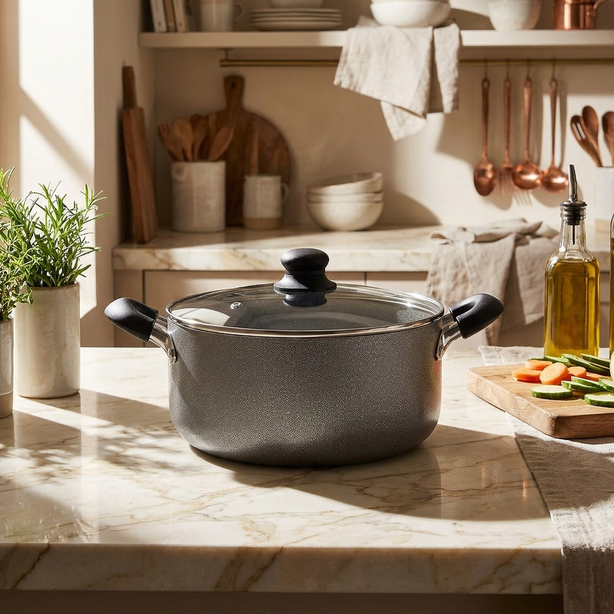 قدر طهي غير لاصق مع غطاء زجاجي من صفا-hbxhomeware-hbxkitchen-image-1
