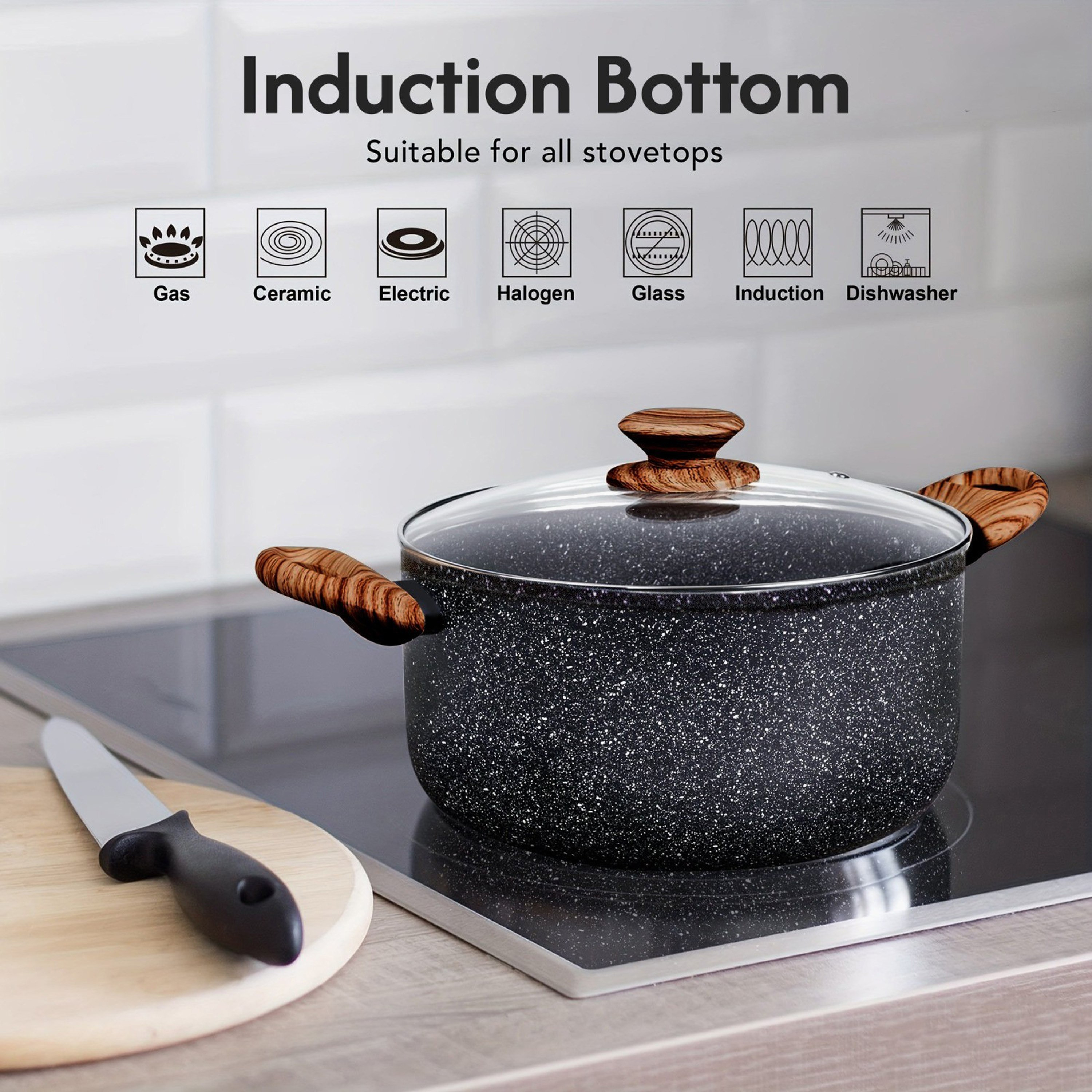 Safa Marble Non-Stick Casserole - 28 cm-hbxdecorandfurnishings-tabletop-serveware-image-2