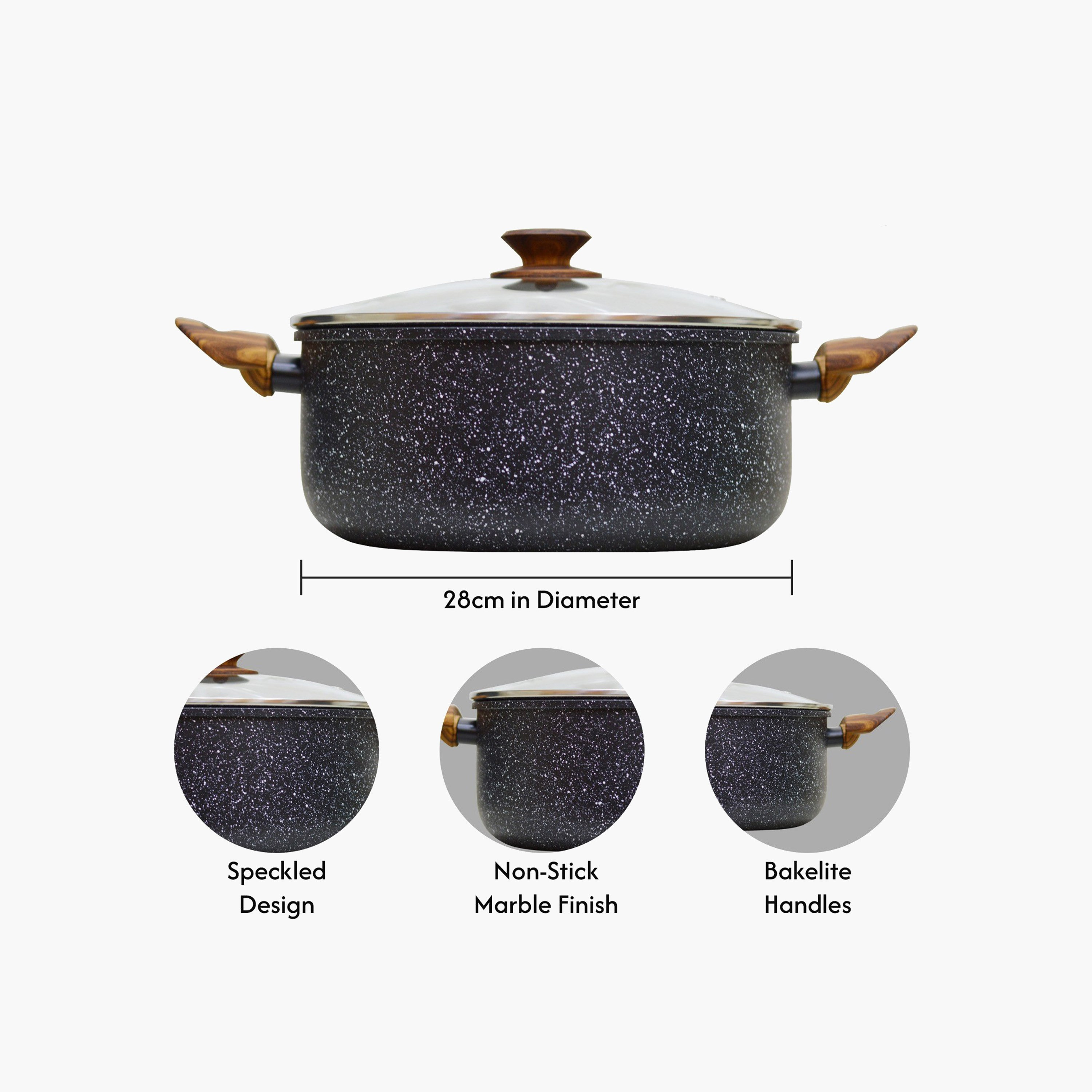 Safa Marble Non-Stick Casserole - 28 cm-hbxdecorandfurnishings-tabletop-serveware-image-7
