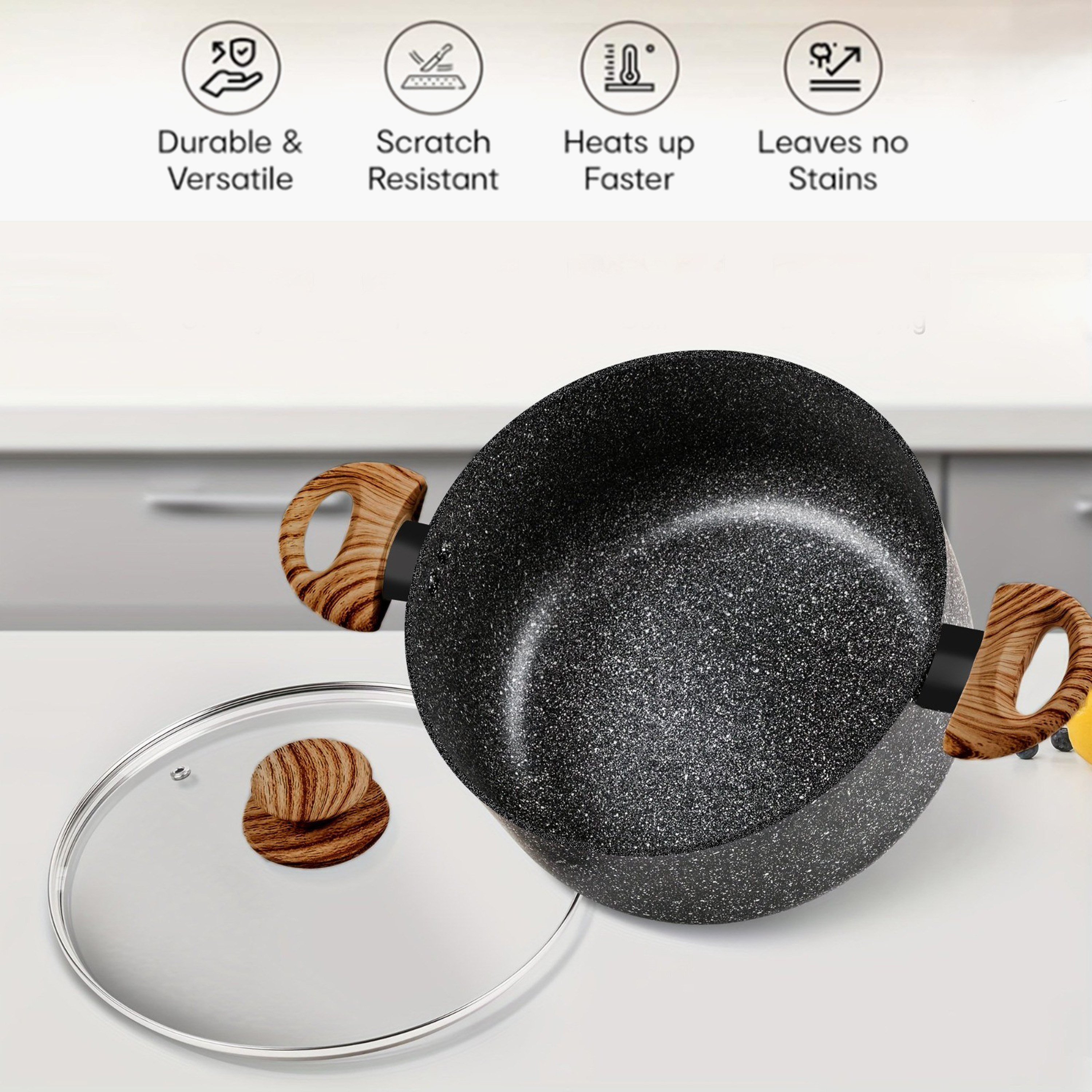 Safa Marble Non-Stick Casserole - 24 cm-hbxdecorandfurnishings-tabletop-serveware-image-3