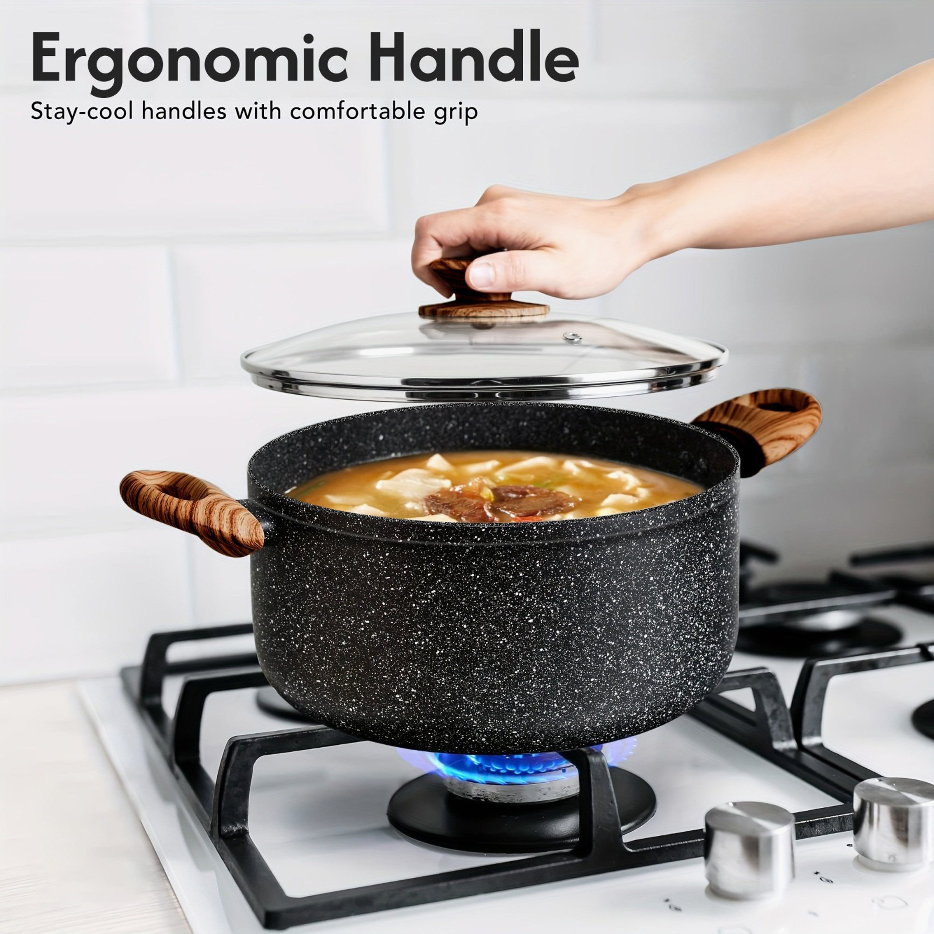 Safa Marble Non-Stick Casserole - 24 cm-hbxdecorandfurnishings-tabletop-serveware-image-4
