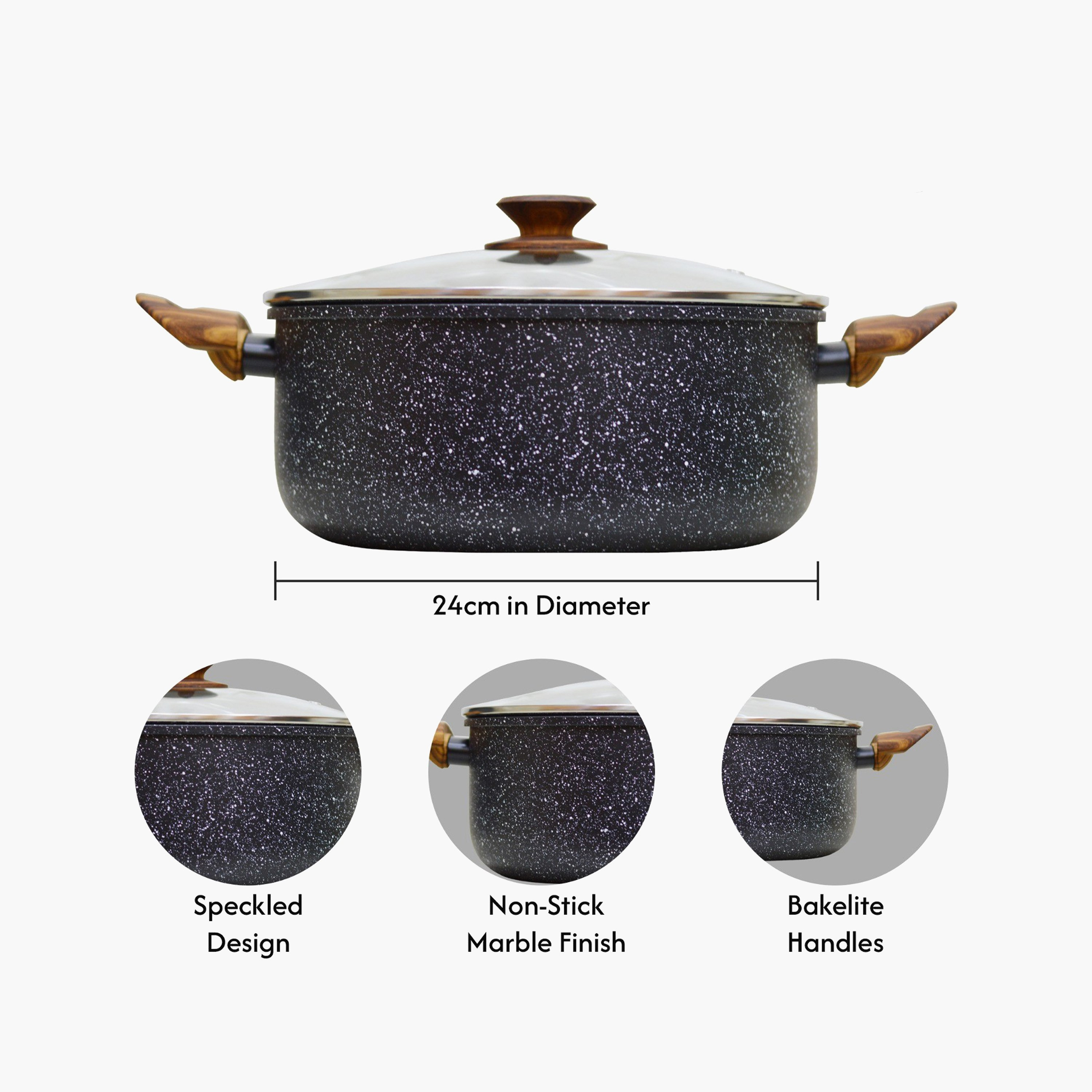 Safa Marble Non-Stick Casserole - 24 cm-hbxdecorandfurnishings-tabletop-serveware-image-7