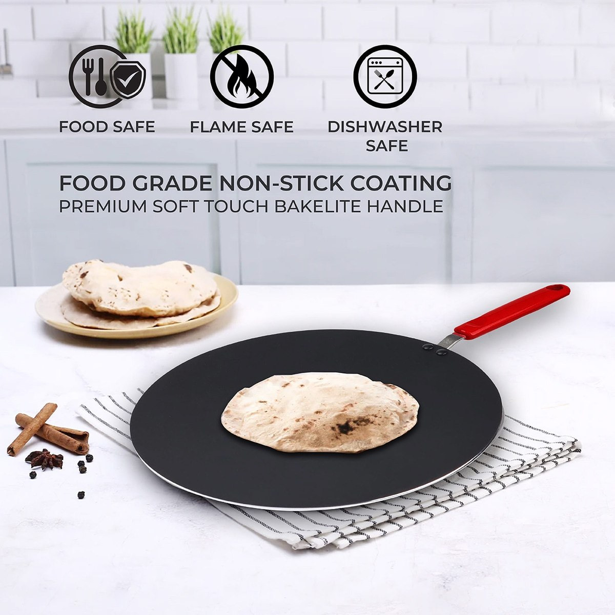 مقلاة تاوا مسطحة غير لاصقة من صفا - 30 سم-hbxhomeware-hbxkitchen-image-5