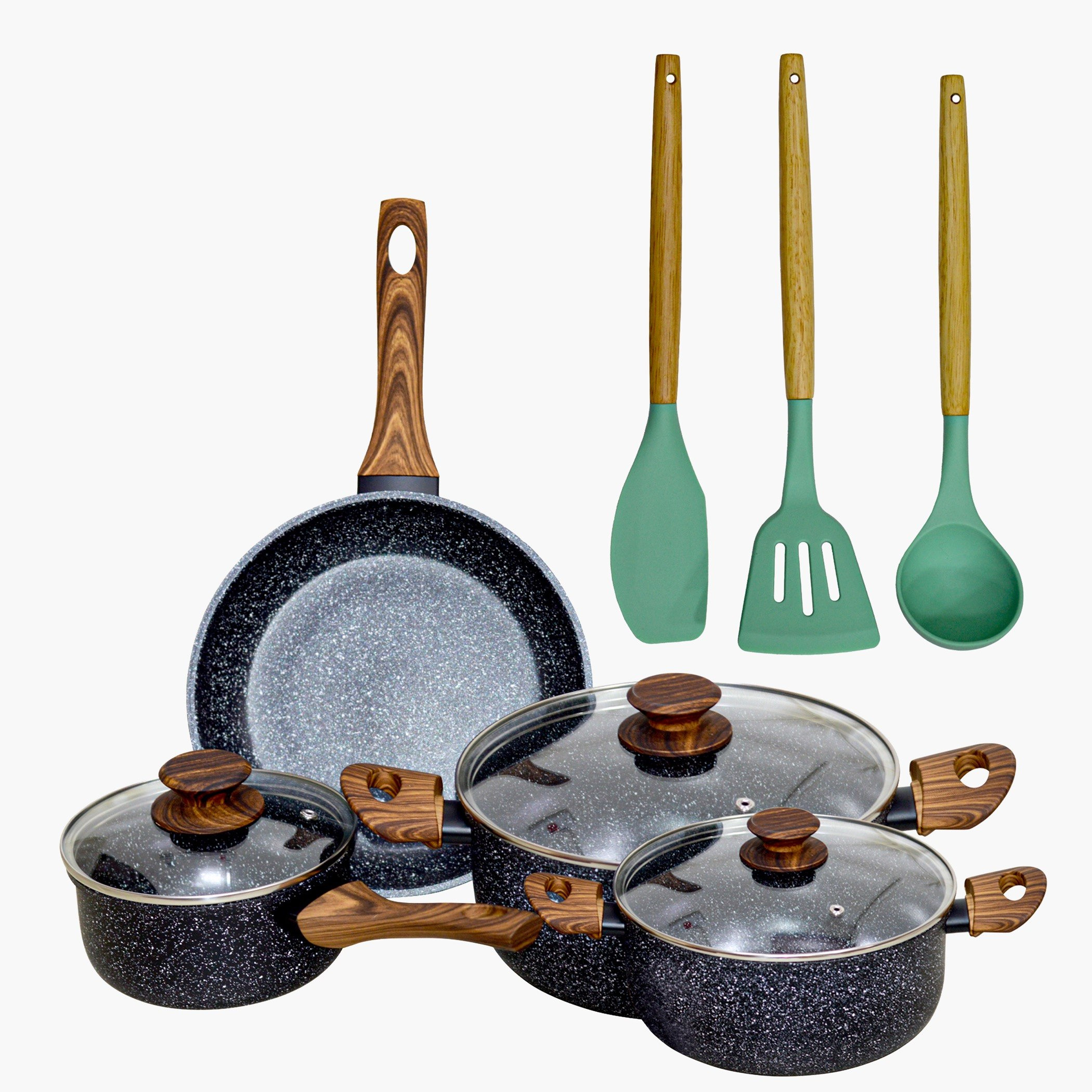 طقم أواني طهي رخام غير لاصقة 10 قطع من صفا-hbxhomeware-hbxkitchen-image-1
