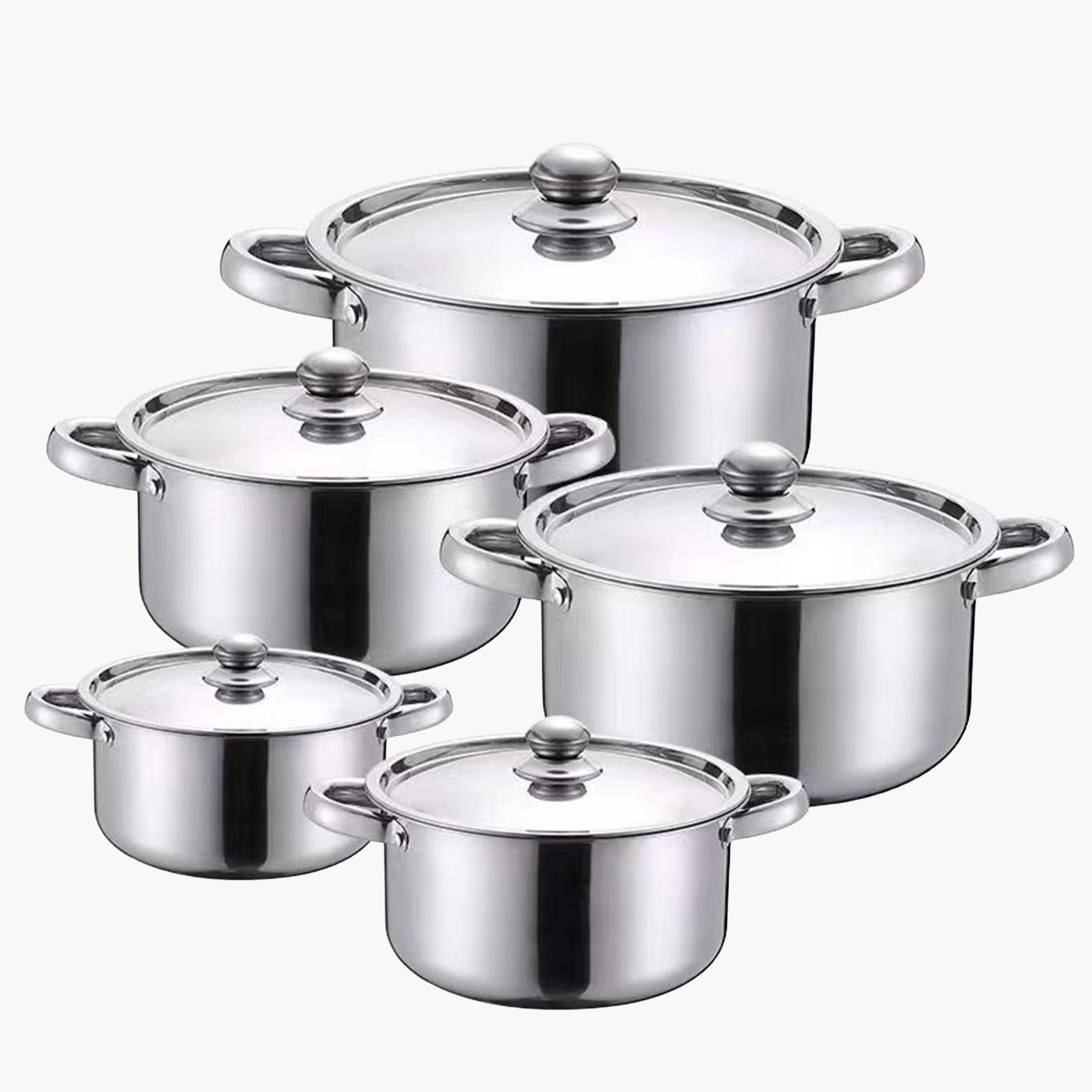 Safa 10-Piece Tri-Ply Stainless Steel Cookware Set-hbxhomeware-hbxkitchen-image-1