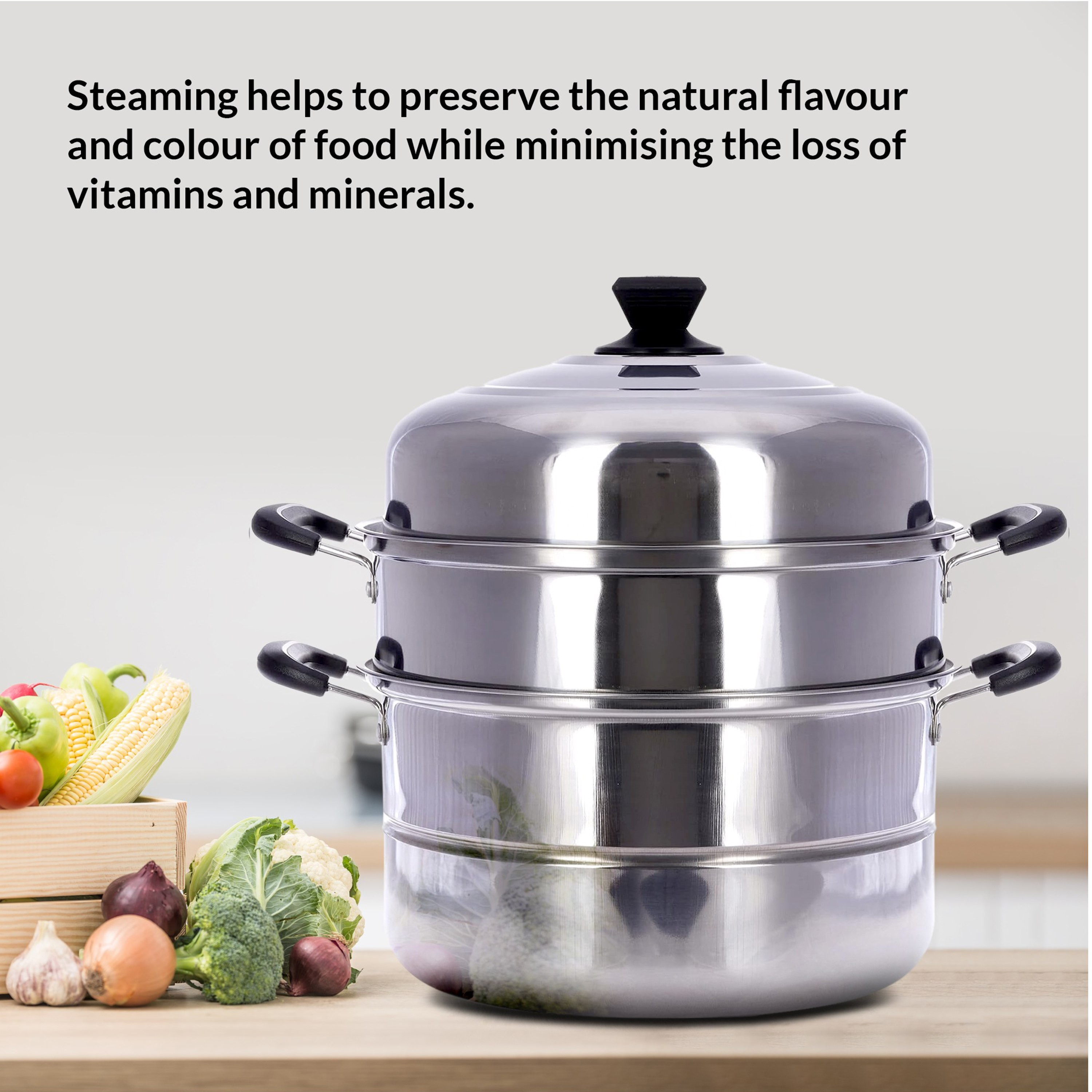 Safa 3-Layer Stainless Steel Premium Steamer-hbxhomeware-hbxkitchen-image-3