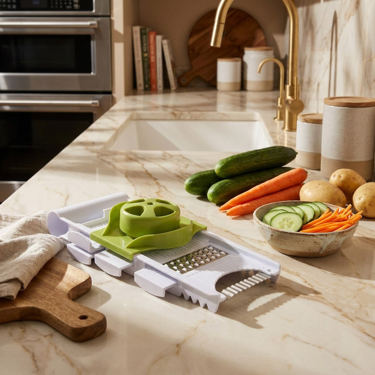 Safa Manual Vegetable Cutter Grater with 5 Interchangeable Blades-hbxkitchen-kitchenware-kitchenaccessories-image-1
