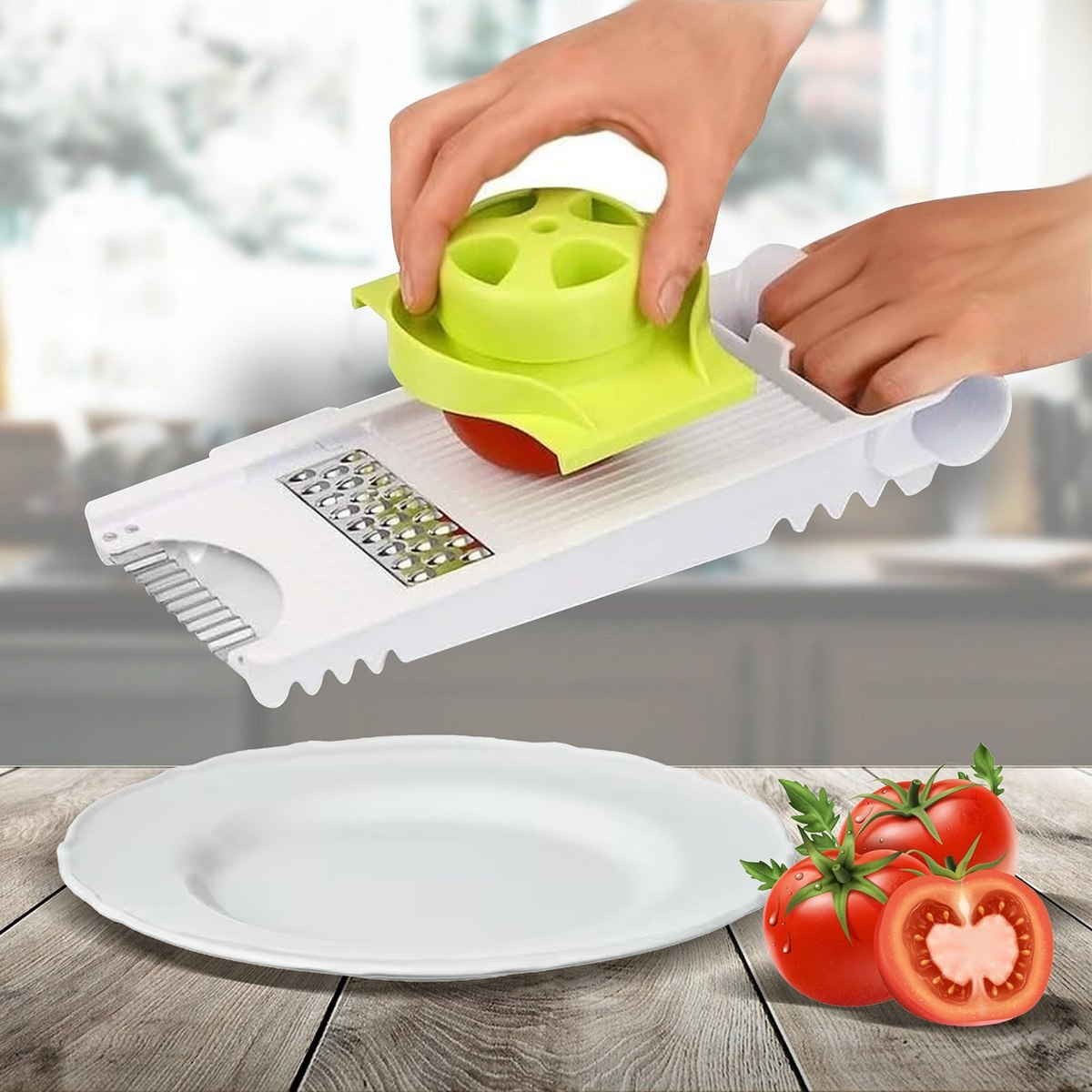 Safa Manual Vegetable Cutter Grater with 5 Interchangeable Blades-hbxkitchen-kitchenware-kitchenaccessories-image-5