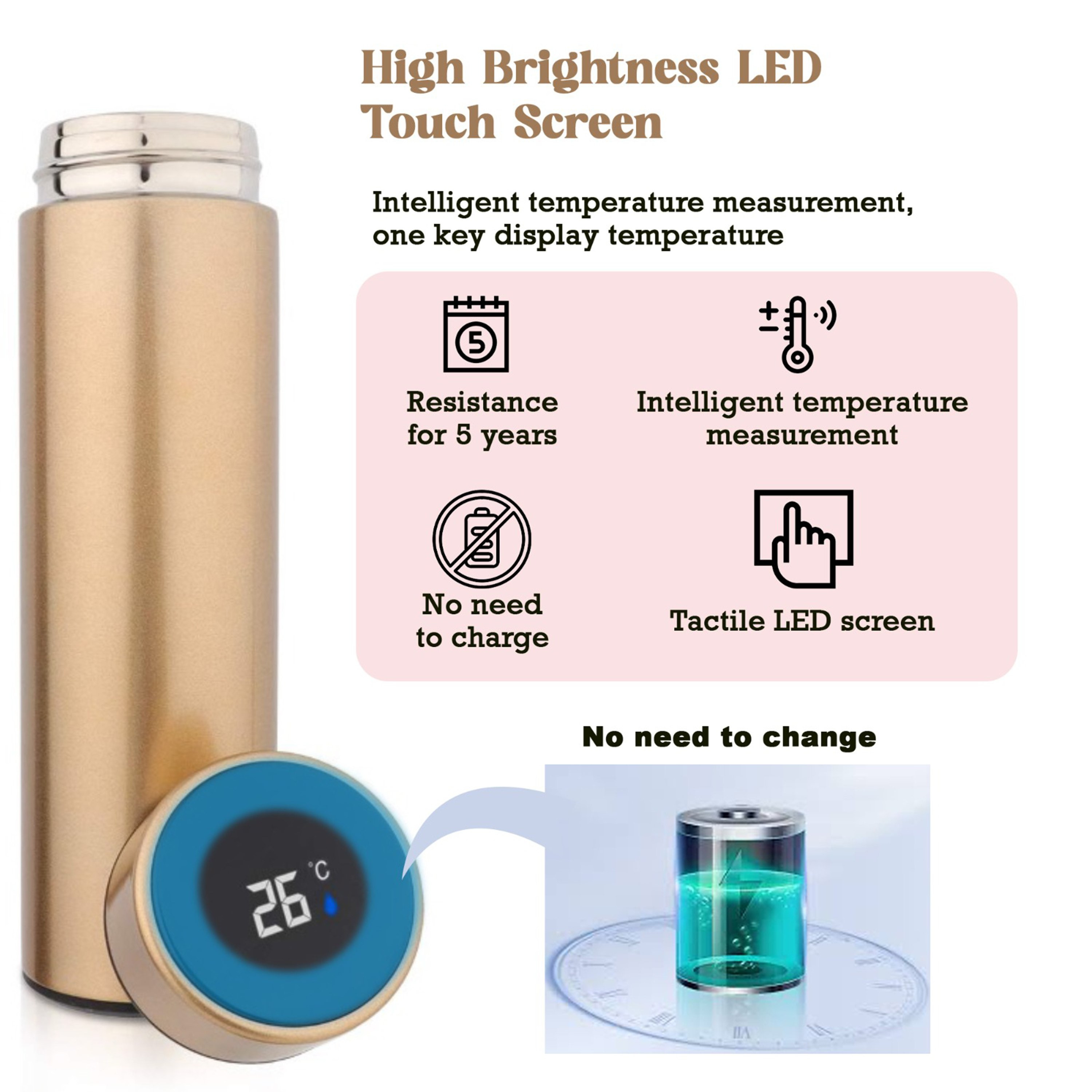 Safa Temperature Display Vacuum Insulated Water Bottle - 500 ml-hbxhomeware-hbxkitchen-image-3