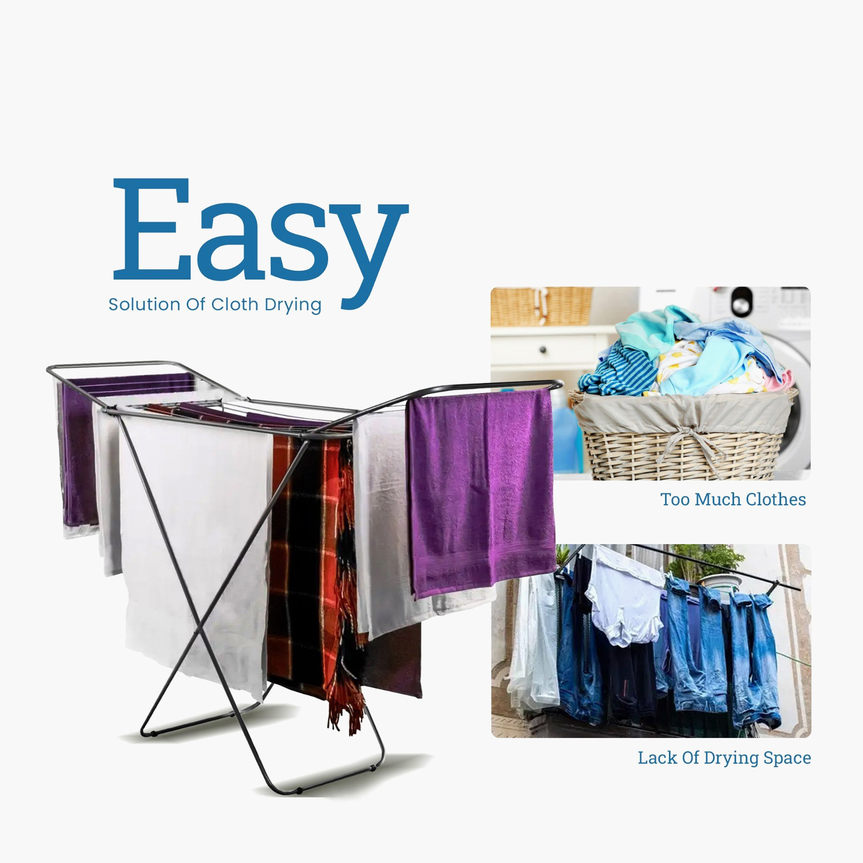 Safa Stainless Steel Heavy Duty Clothes Dryer Stand-hbxhomeware-bathandlaundry-clothesdryingracks-image-4