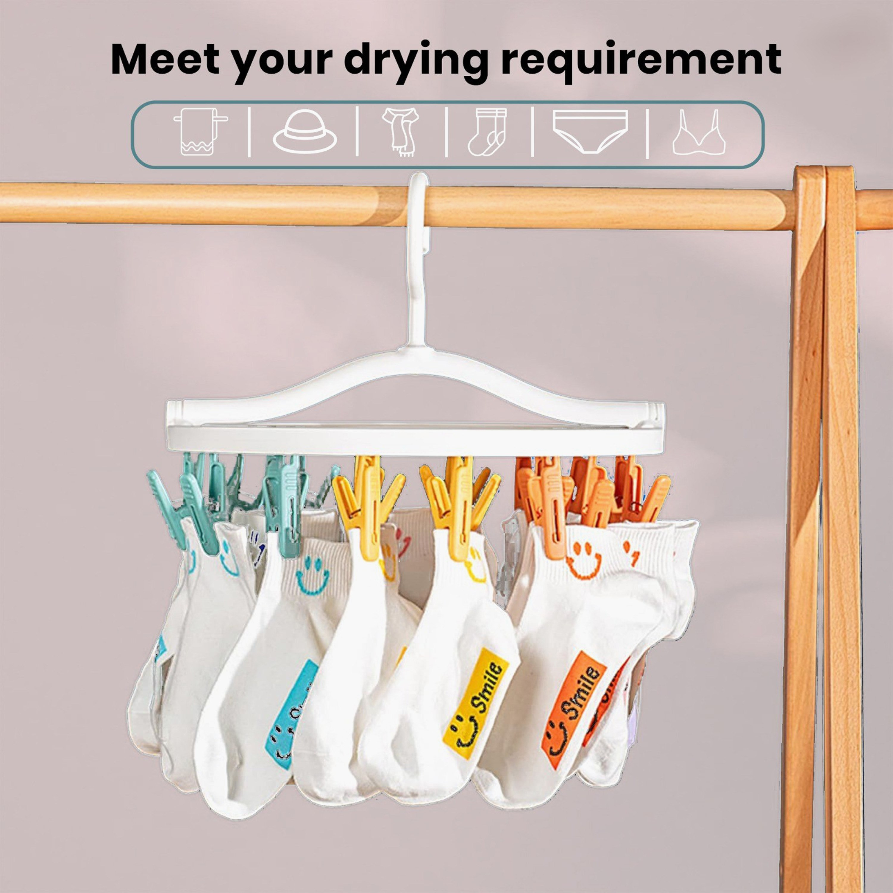 منشر ملابس قابل للطي متعدد الاستخدامات من صفا-hbxhomeware-bathandlaundry-clothesdryingracks-image-2