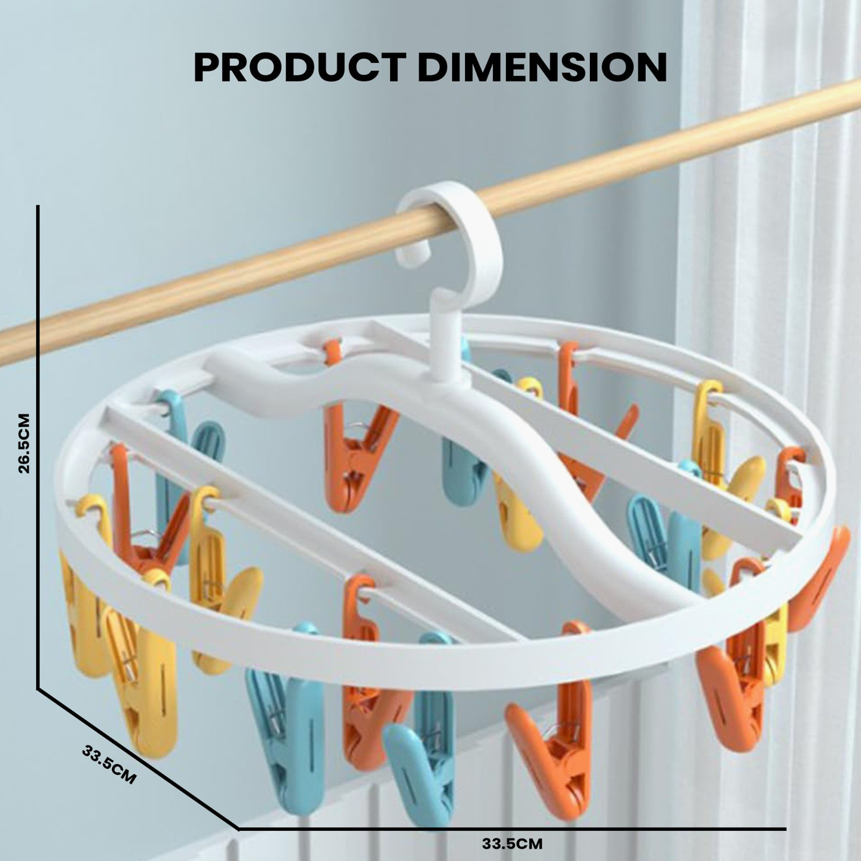منشر ملابس قابل للطي متعدد الاستخدامات من صفا-hbxhomeware-bathandlaundry-clothesdryingracks-image-3