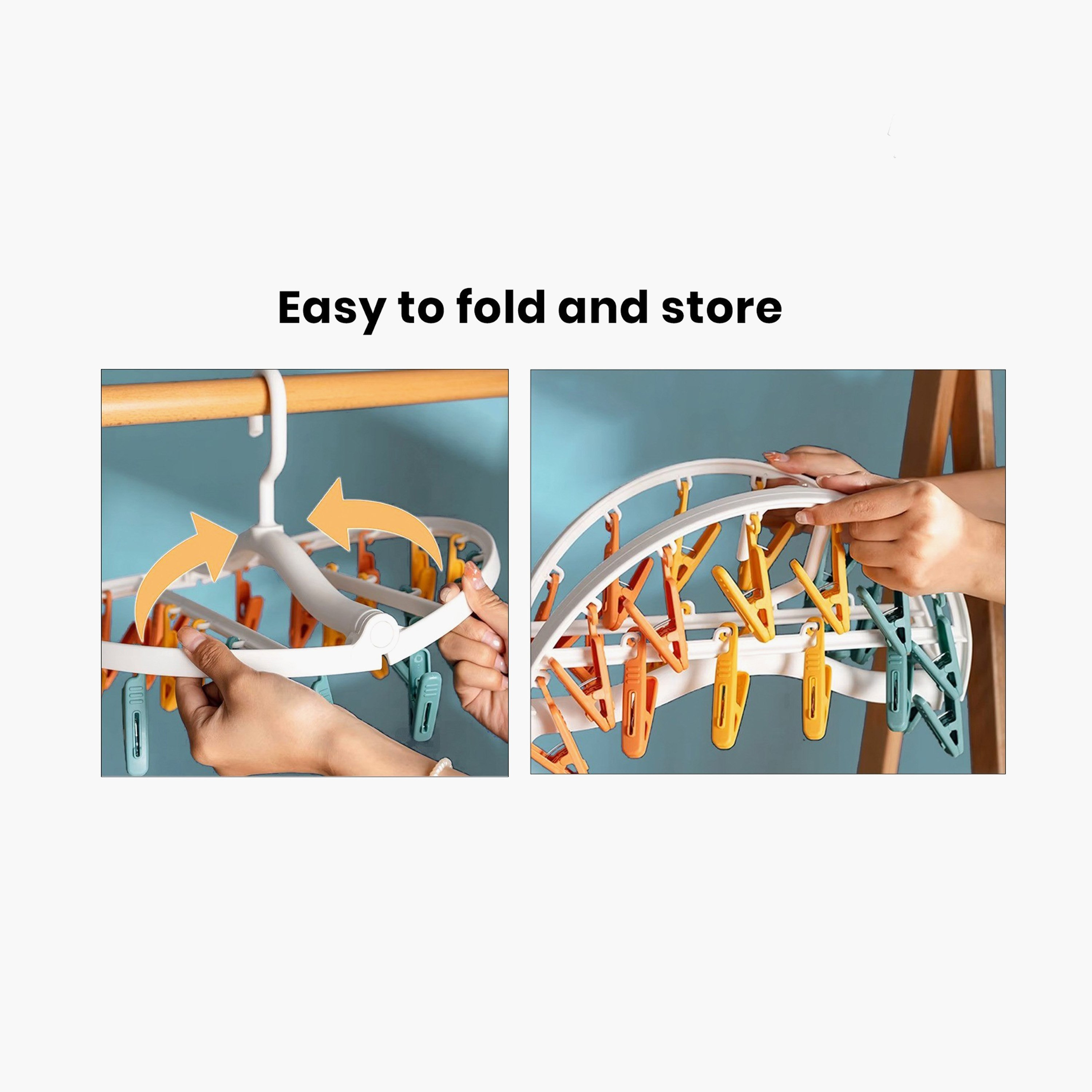 منشر ملابس قابل للطي متعدد الاستخدامات من صفا-hbxhomeware-bathandlaundry-clothesdryingracks-image-4