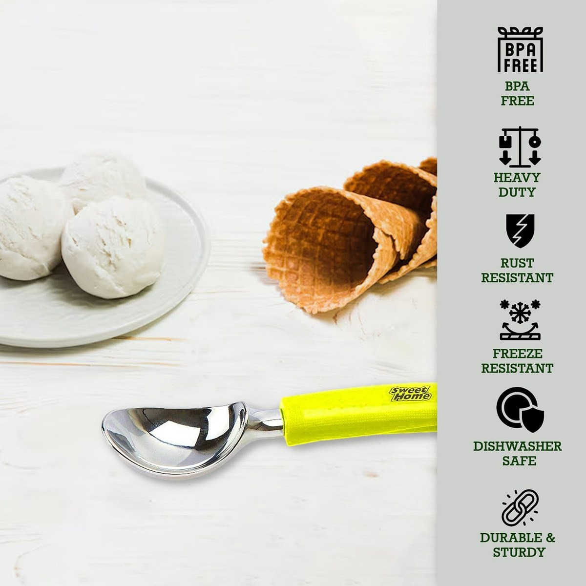 Safa Ice Cream Disher with Durable Handle Ice Cream Scoop-hbxkitchen-kitchenware-kitchenaccessories-image-3