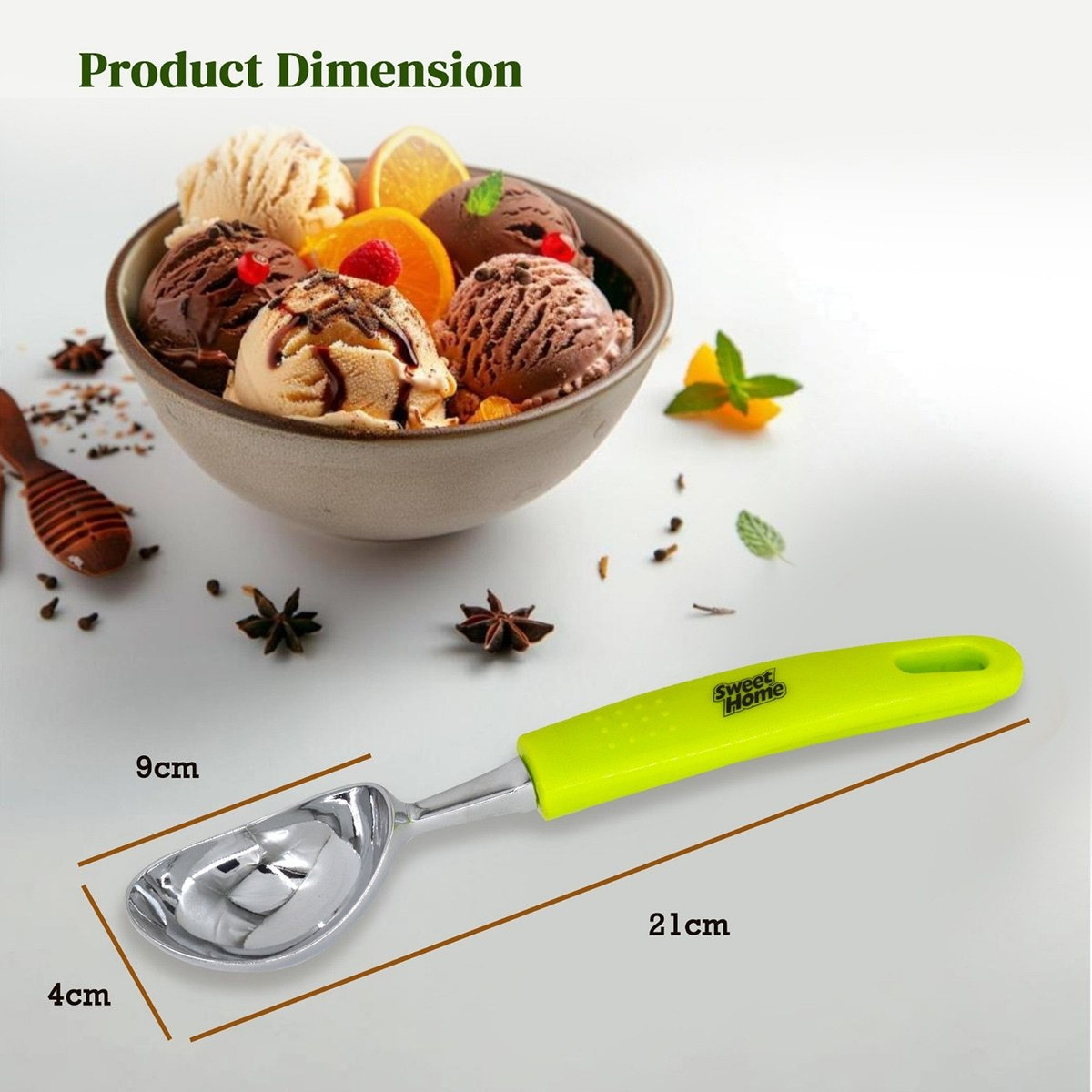 Safa Ice Cream Disher with Durable Handle Ice Cream Scoop-hbxkitchen-kitchenware-kitchenaccessories-image-4