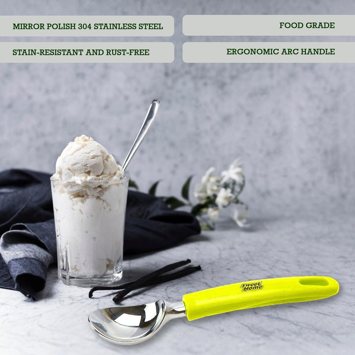 Safa Ice Cream Disher with Durable Handle Ice Cream Scoop-hbxkitchen-kitchenware-kitchenaccessories-image-9