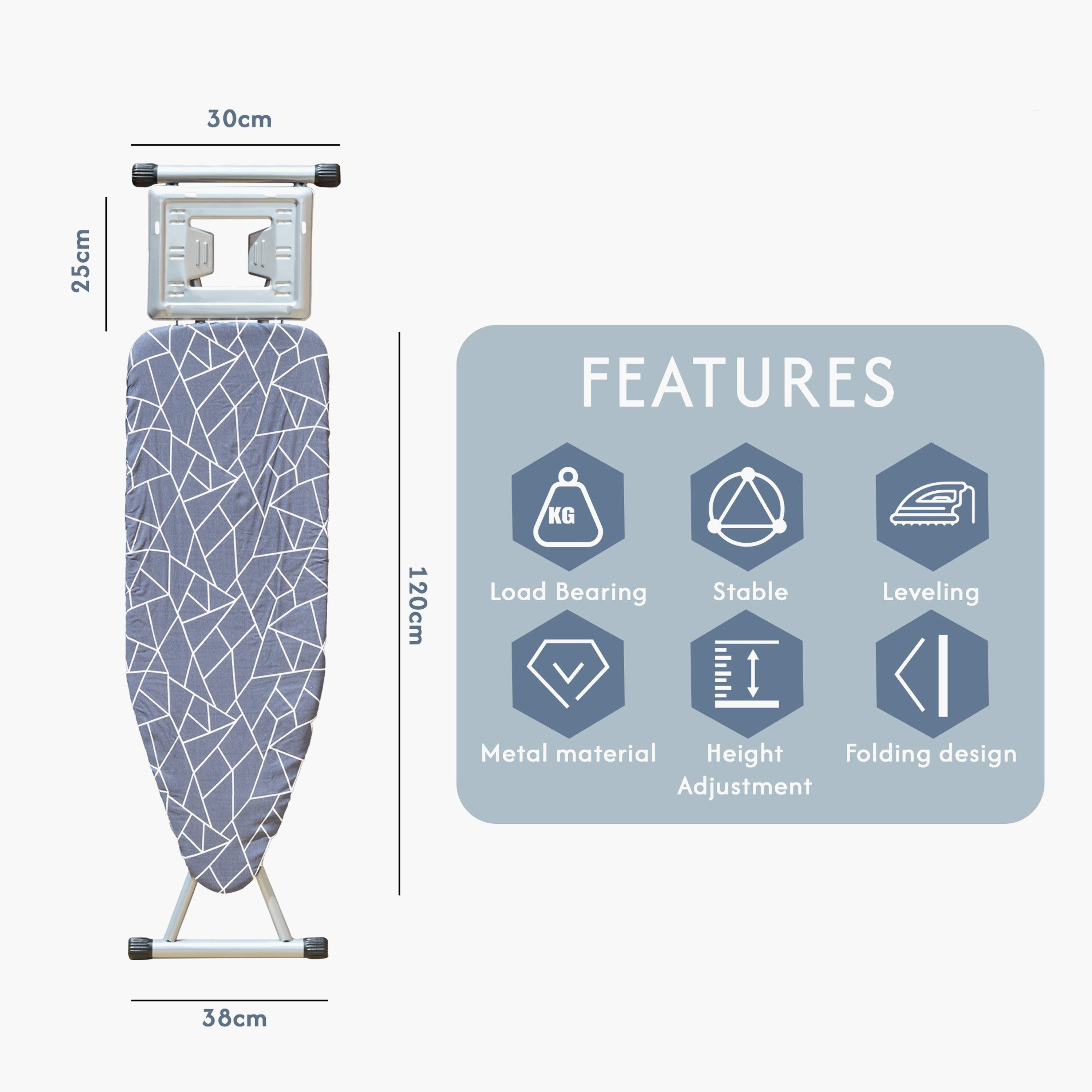 Safa Adjustable Ironing Board-hbxhomeware-hbxbathroom-image-5