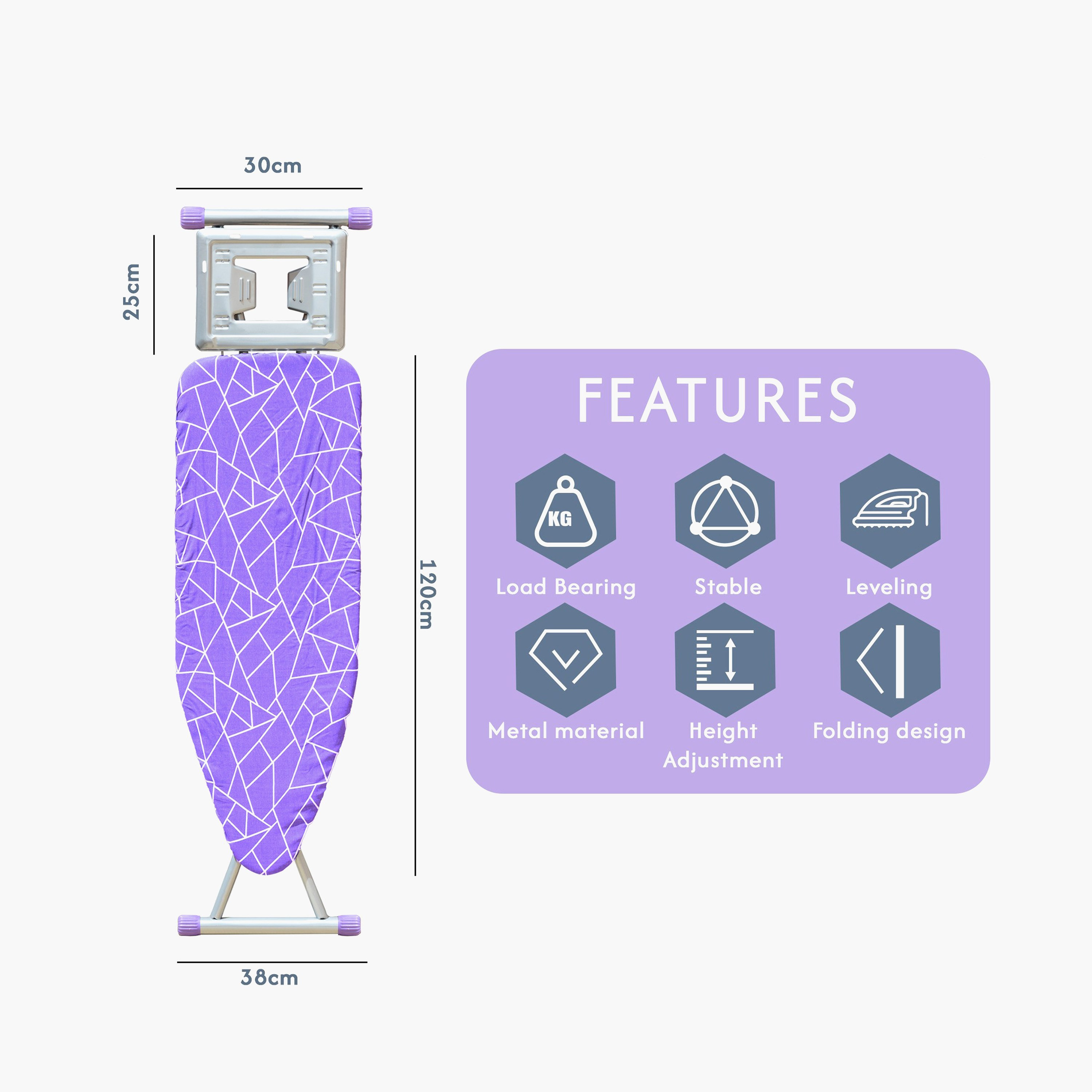 Safa Adjustable Ironing Board-hbxhomeware-hbxbathroom-image-4