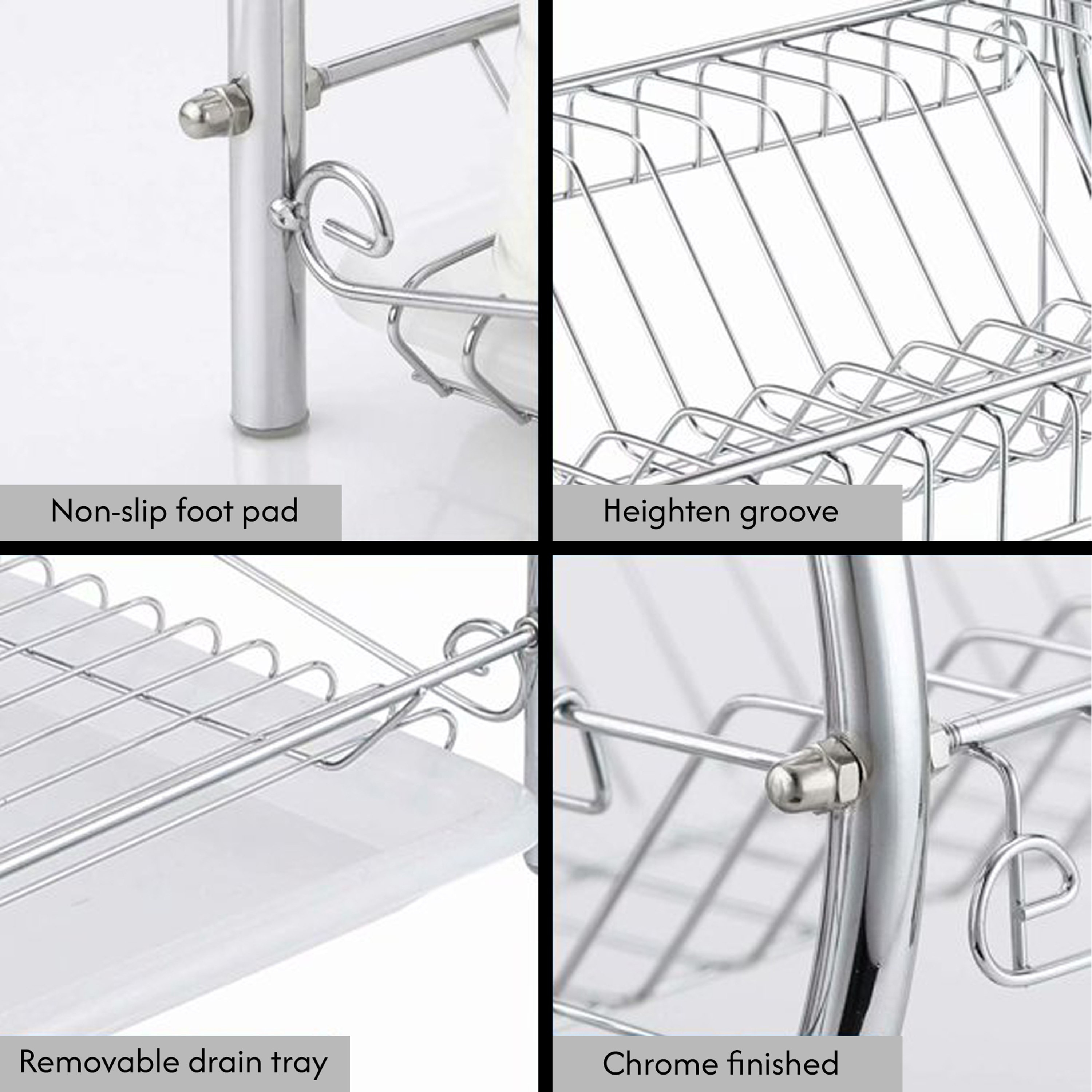 رف تجفيف صحون مضاد للصدأ بطابقين ومصفاة حوض للمطبخ من صفا-hbxhomeware-hbxkitchen-image-6