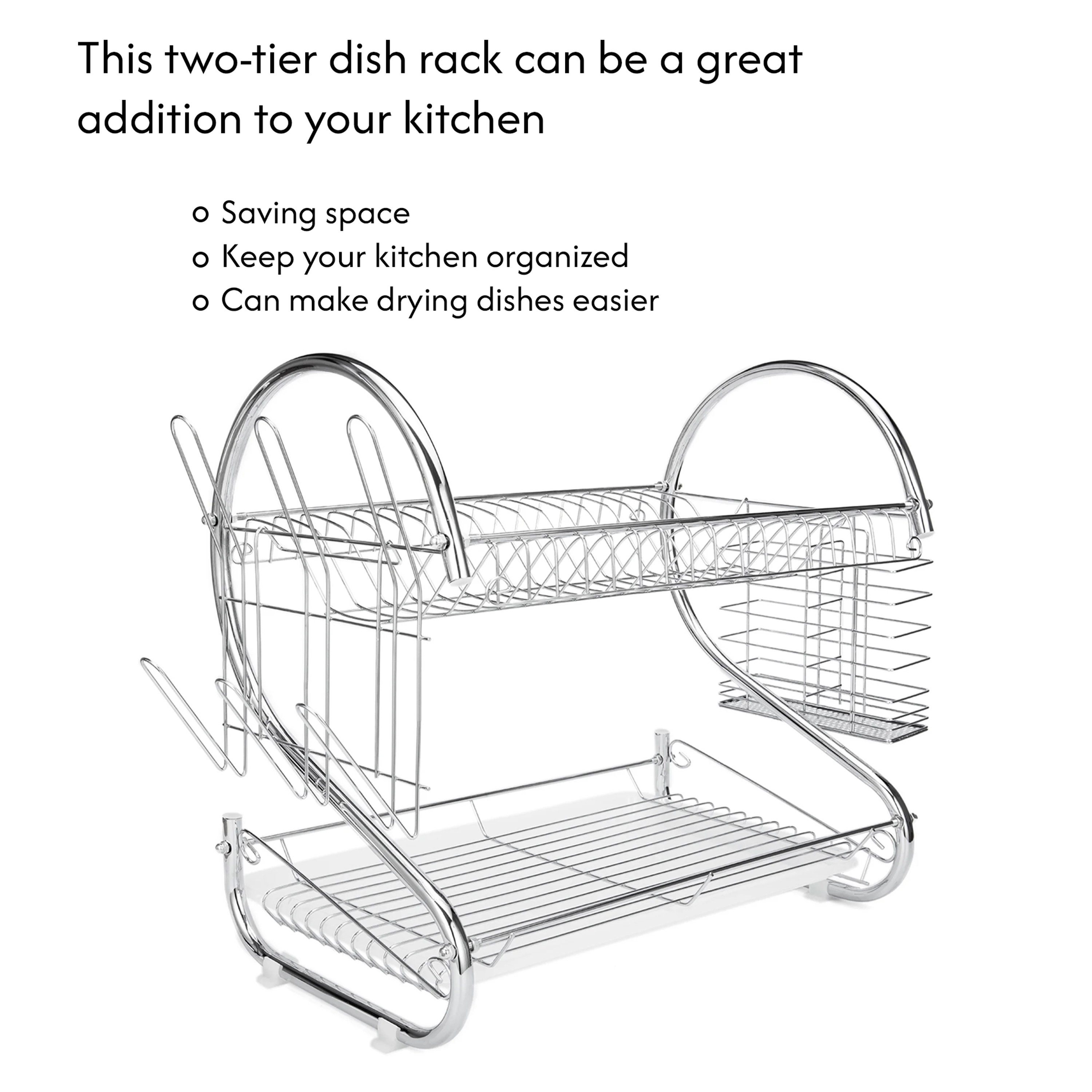 رف تجفيف صحون مضاد للصدأ بطابقين ومصفاة حوض للمطبخ من صفا-hbxhomeware-hbxkitchen-image-7