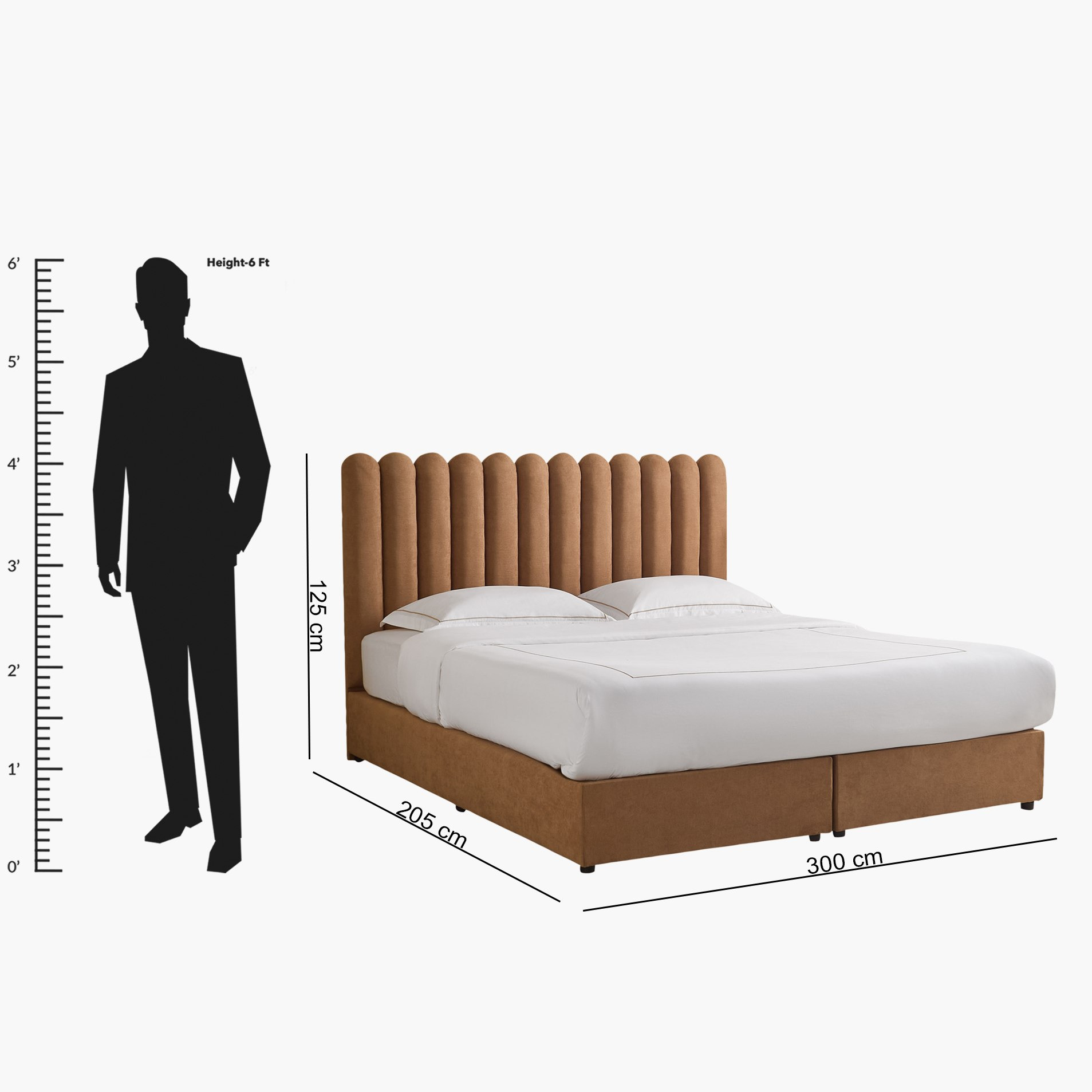 Curvy Brooks Extended Headboard King Upholstered Bed - 180x200 cm-PROMO_HB_UAE_HBX10_250526-image-11