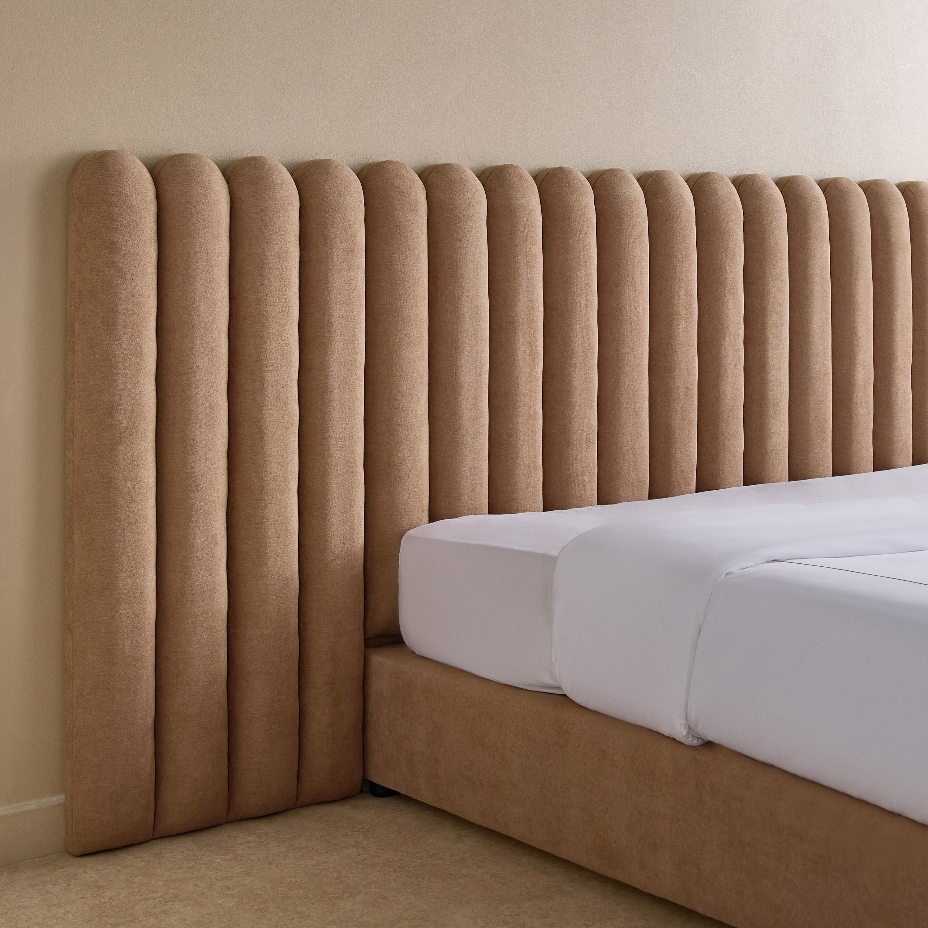 Curvy Brooks Extended Headboard King Upholstered Bed - 180x200 cm-PROMO_HB_UAE_HBX10_250526-image-3