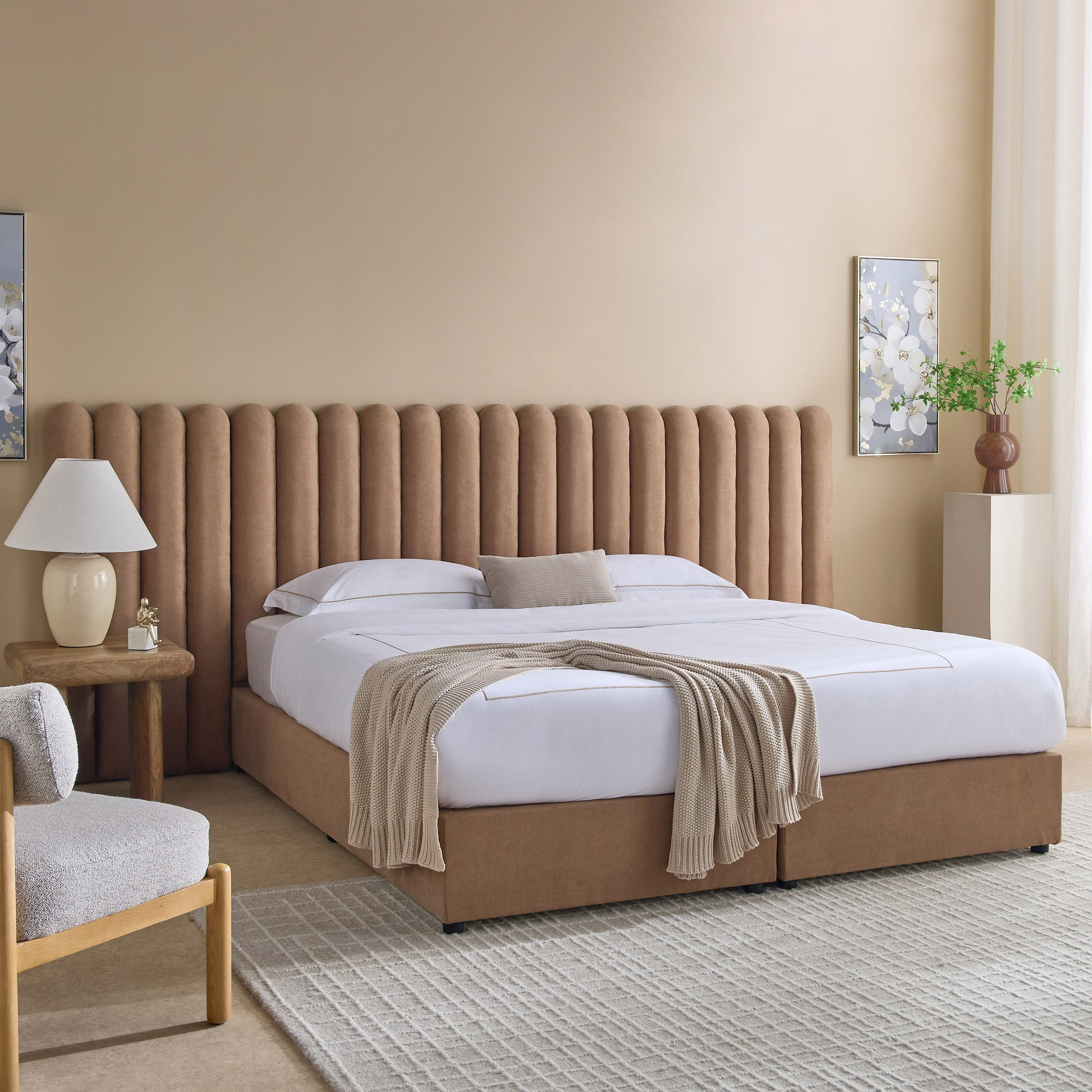 Curvy Brooks Extended Headboard King Upholstered Bed - 180x200 cm-PROMO_HB_UAE_HBX10_250526-image-9