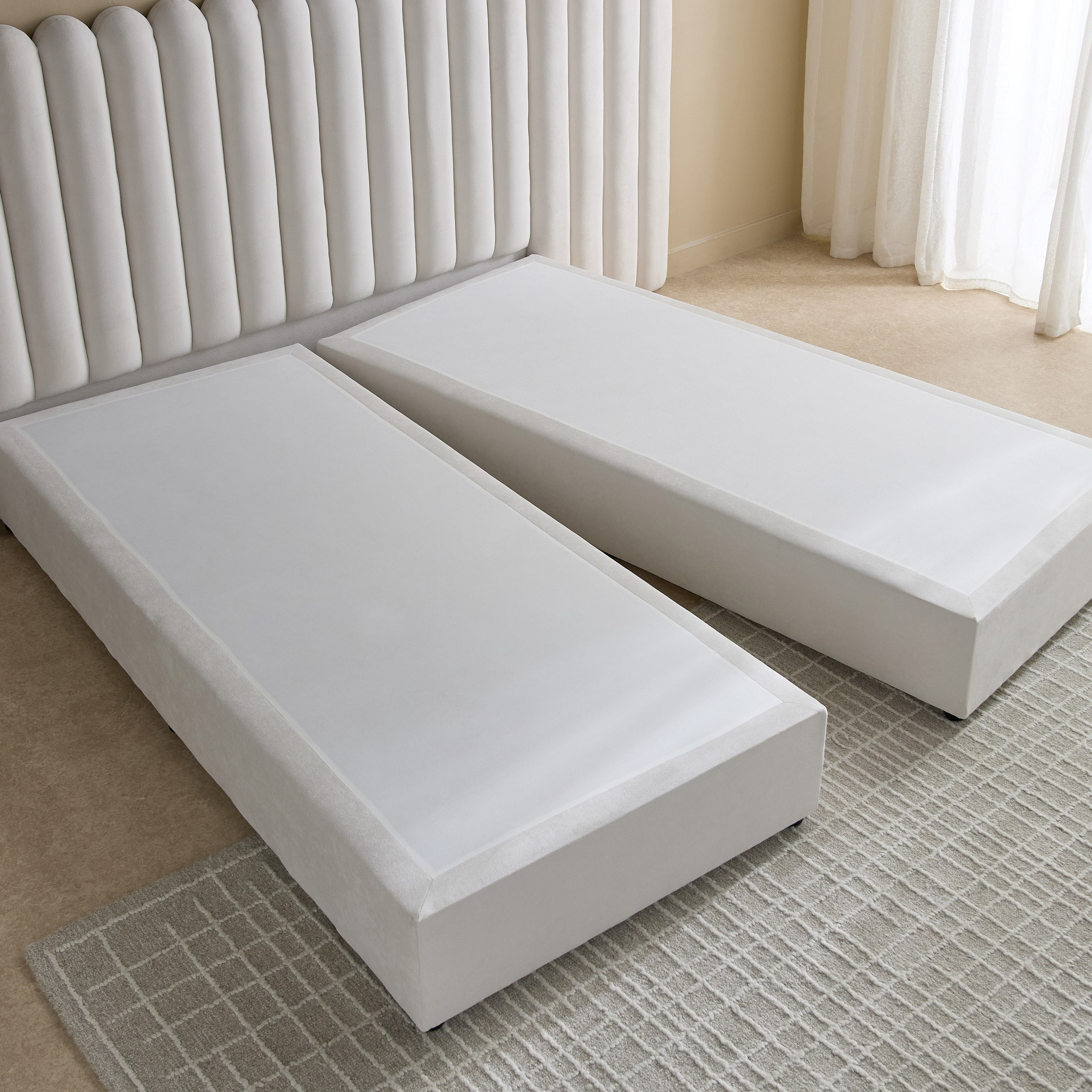 Curvy Brooks Extended Headboard Queen Upholstered Bed - 160x200 cm-hbxbedroom-bedsandbedsets-beds-queen-image-7