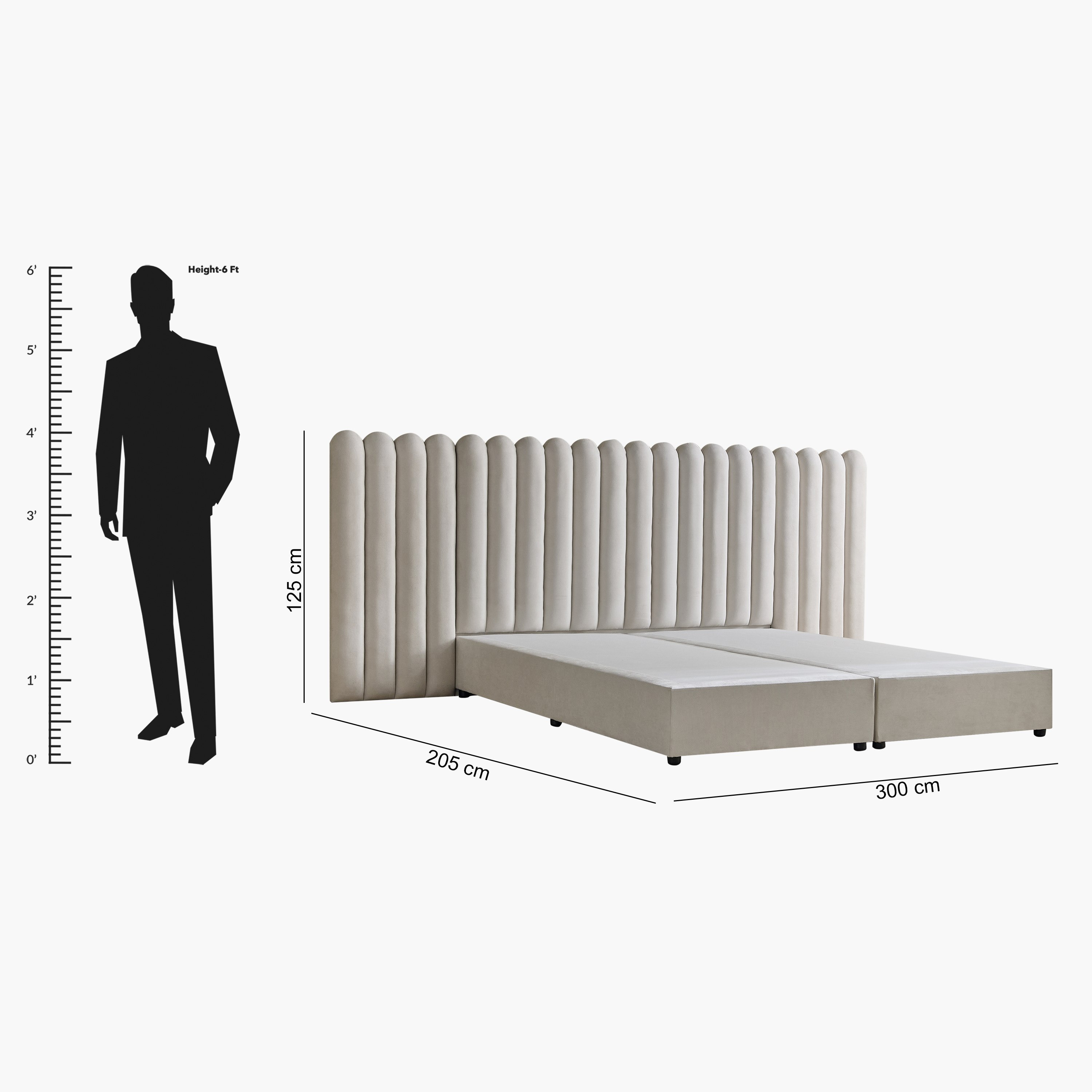 Curvy Brooks Extended Headboard King Upholstered Bed - 180x200 cm-PROMO_HB_UAE_HBX10_250526-image-11