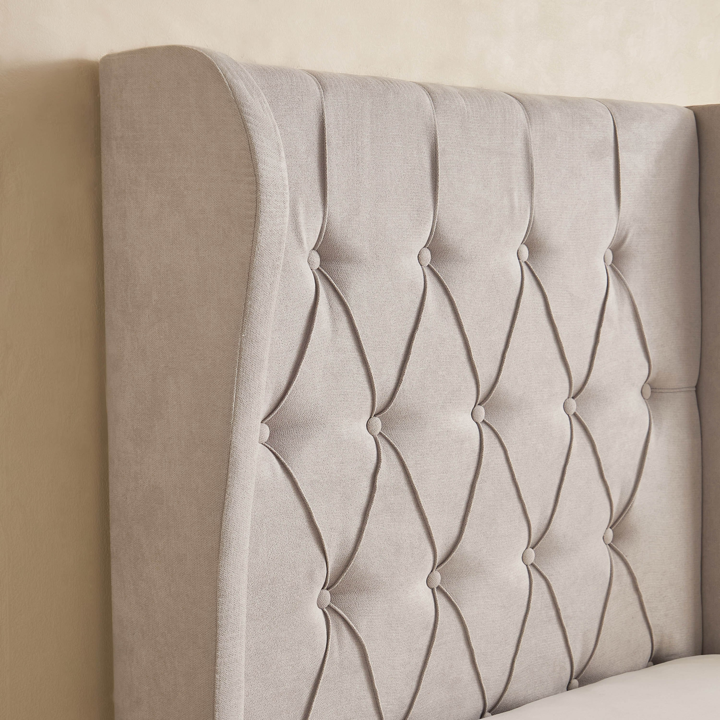 Curvy Chester Single Upholstered Bed - 90x200 cm-hbxkidsandyouth-bedsandbedsets-beds-single-image-4