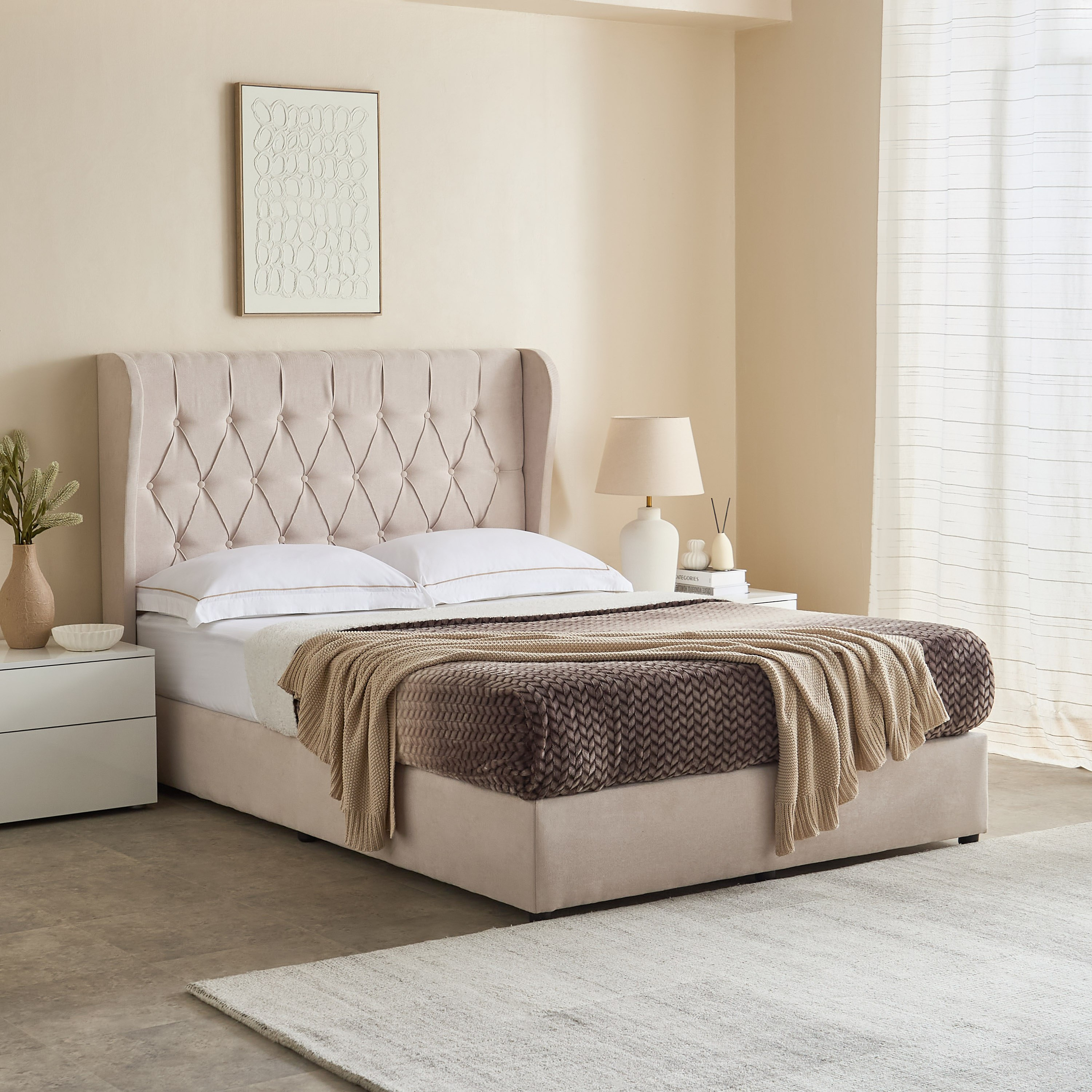 Curvy Chester Twin Upholstered Bed - 120x200 cm-hbxbedroom-bedsandbedsets-upholsteredbeds-twin-image-7