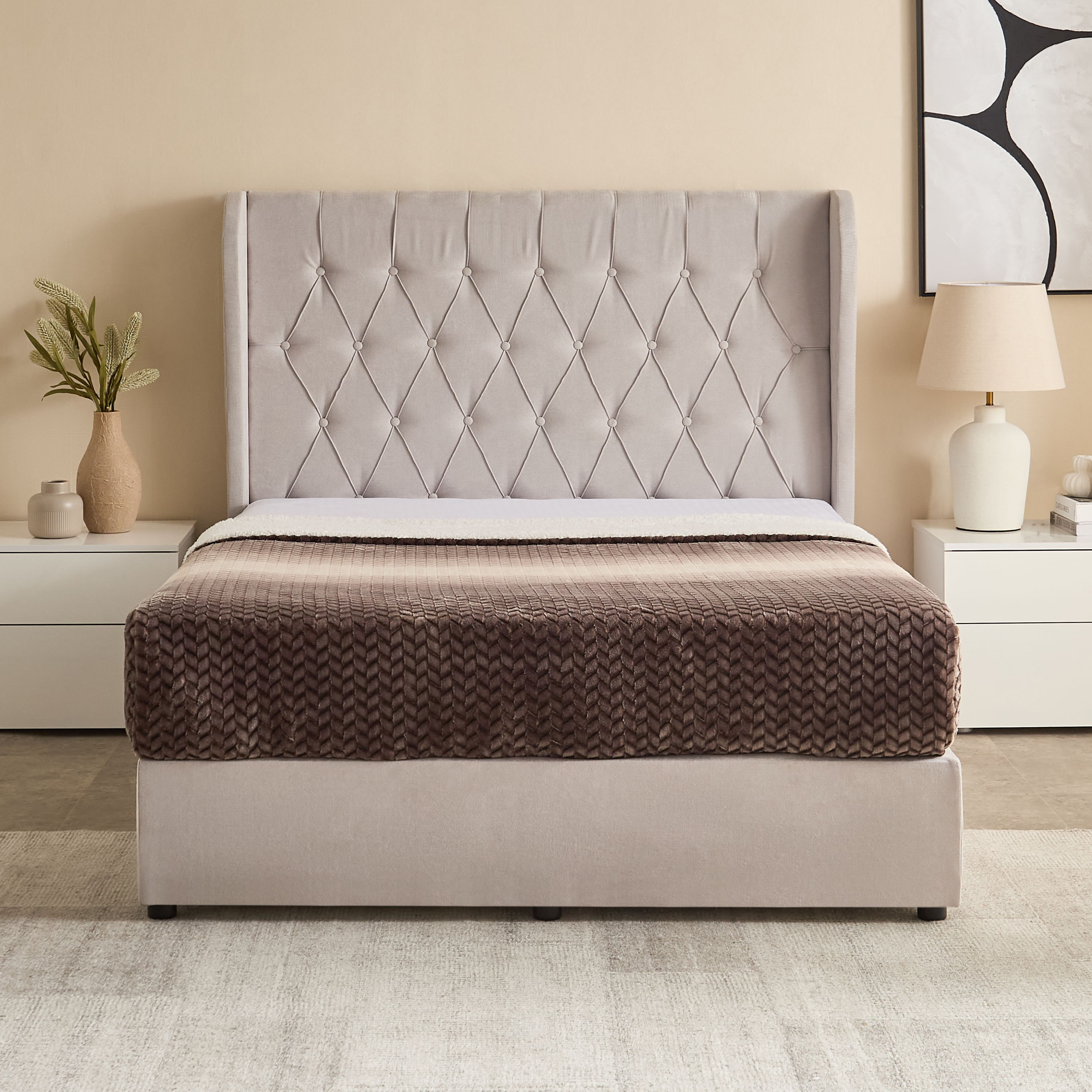 Curvy Chester Twin Upholstered Bed - 120x200 cm-hbxbedroom-bedsandbedsets-upholsteredbeds-twin-image-2