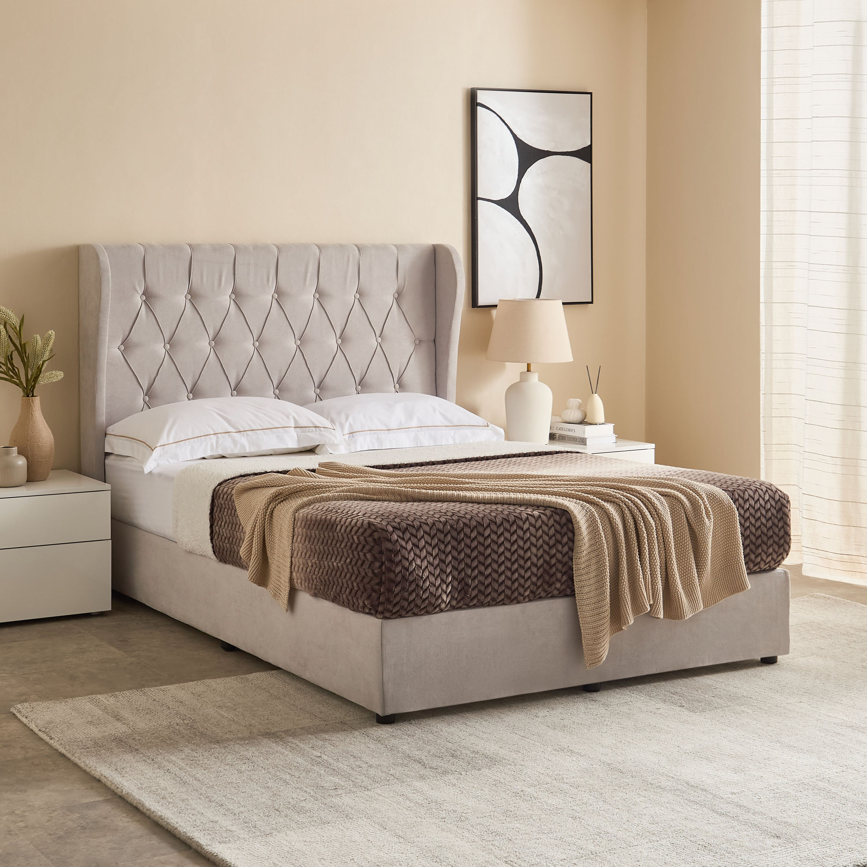 Curvy Chester Twin Upholstered Bed - 120x200 cm-hbxbedroom-bedsandbedsets-upholsteredbeds-twin-image-7