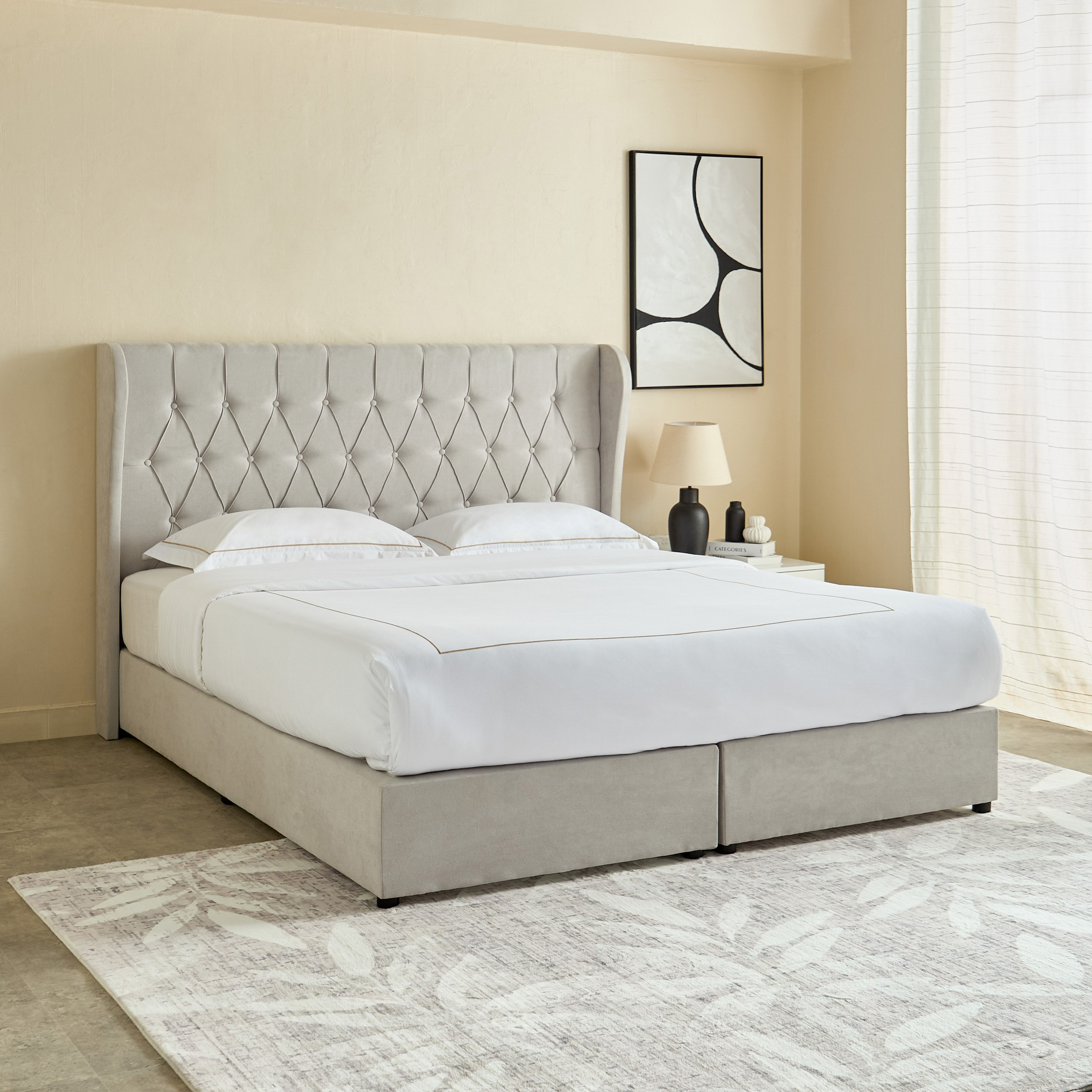 Curvy Chester King Upholstered Bed - 180x200 cm-PROMO_HB_UAE_HBX10_250526-image-1