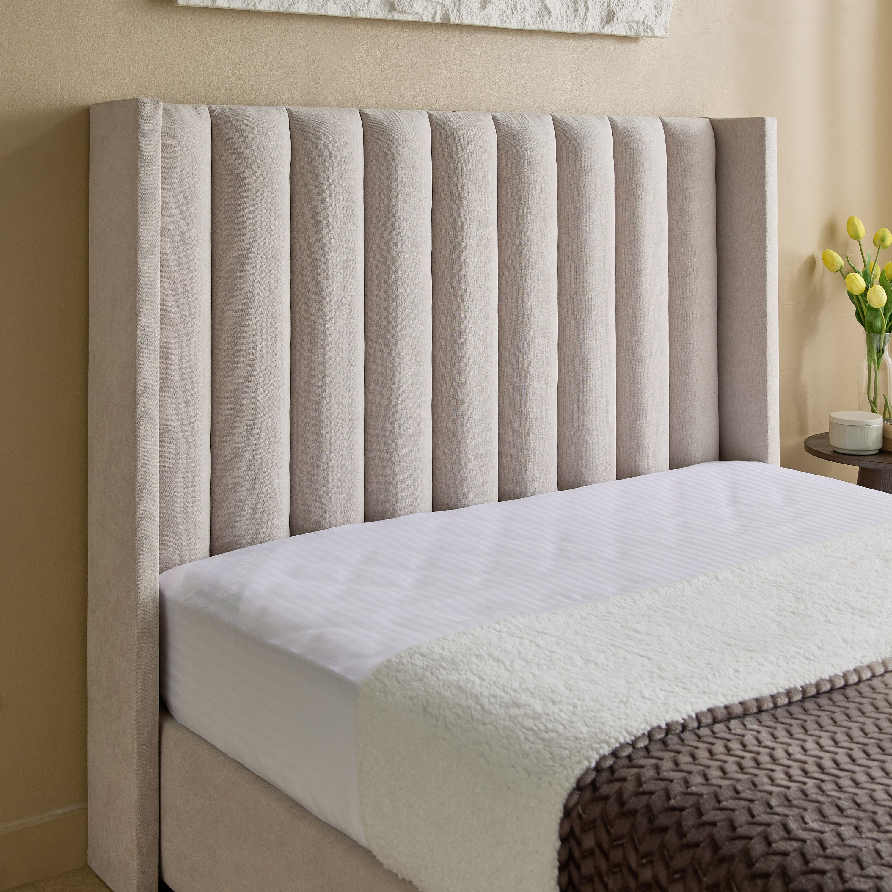 Curvy Clark Upholstered Twin Bed - 120x200 cm-hbxbedroom-bedsandbedsets-upholsteredbeds-twin-image-3