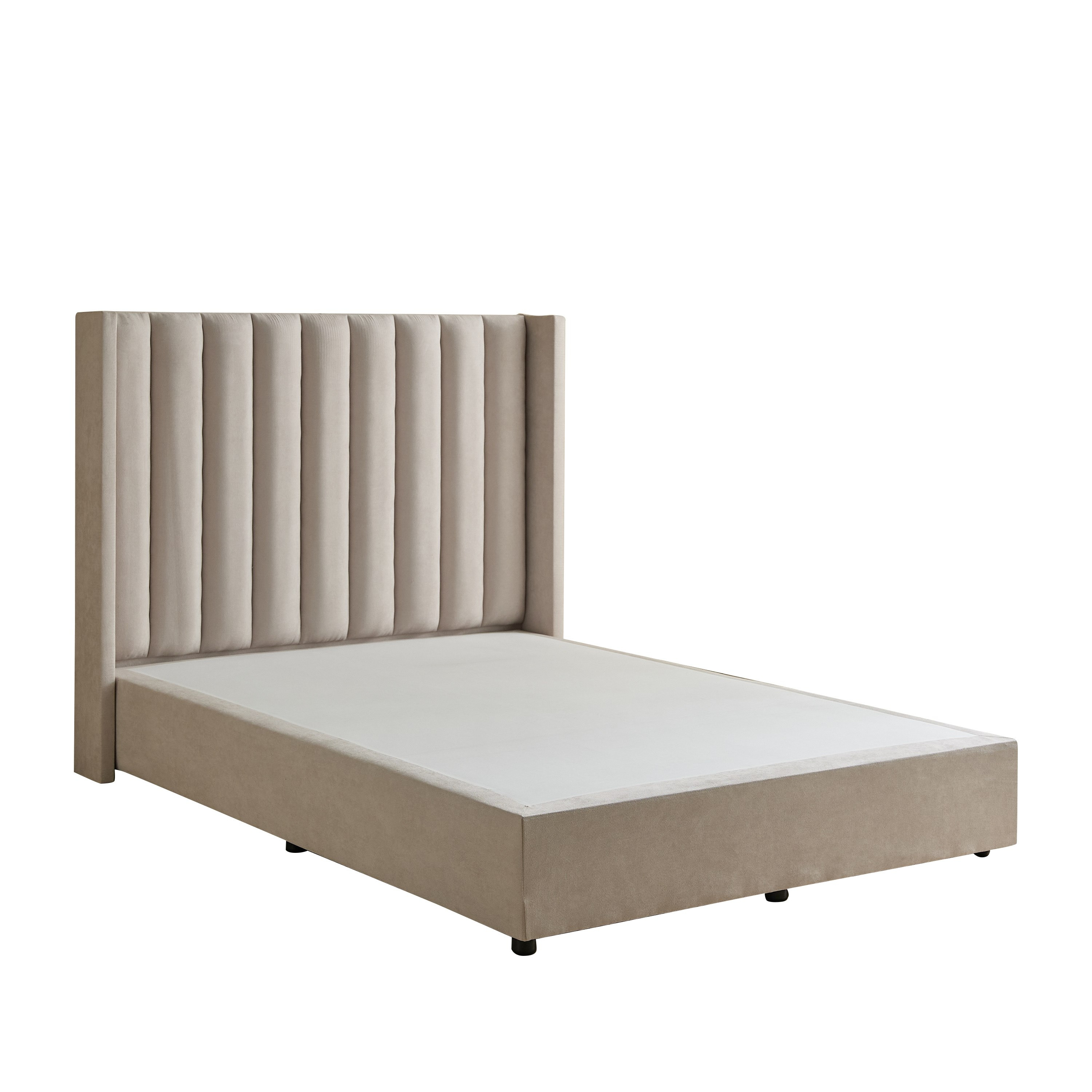 Curvy Clark Upholstered Twin Bed - 120x200 cm-hbxbedroom-bedsandbedsets-upholsteredbeds-twin-image-8